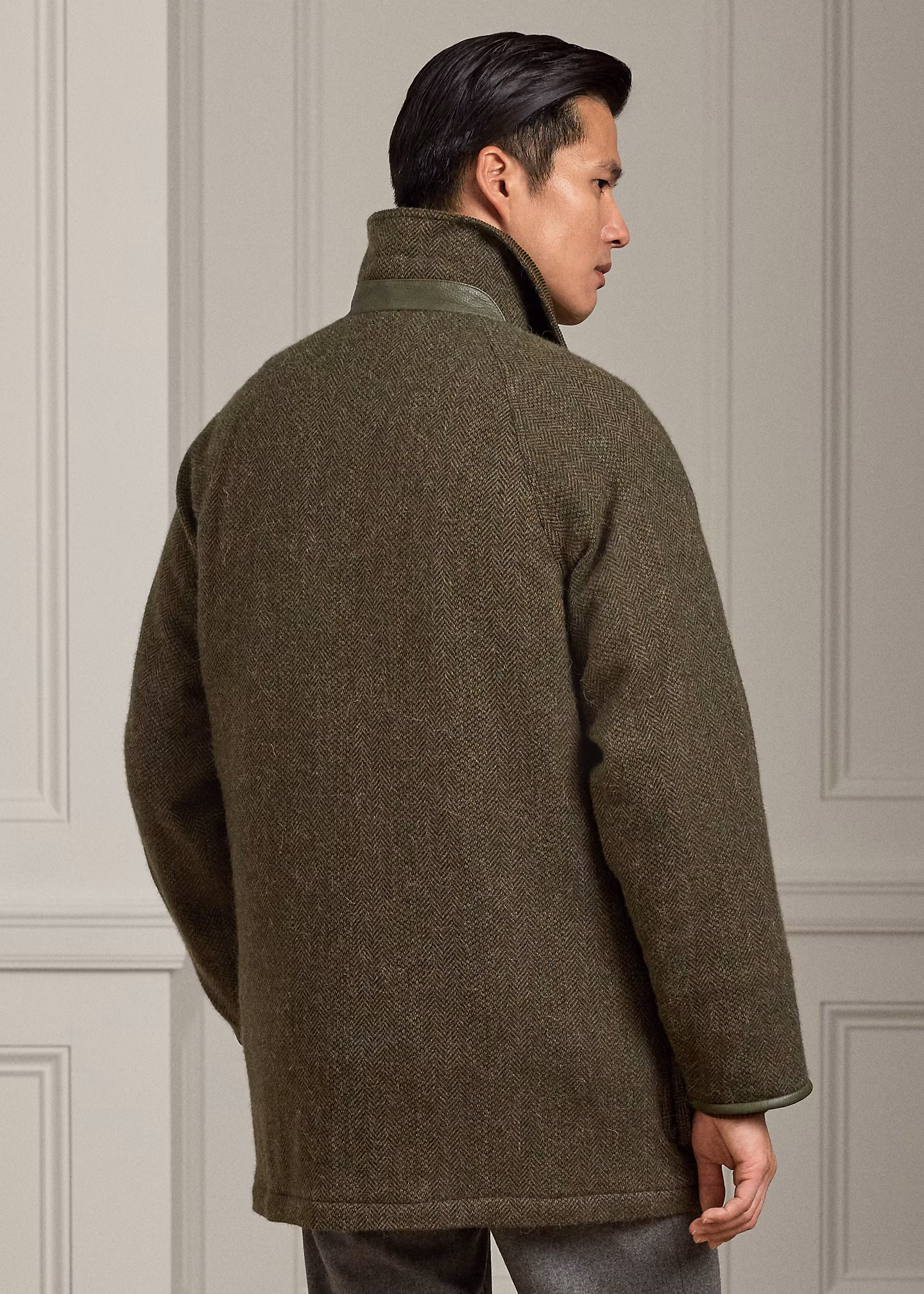 Woll-Kaschmir-Jacke mit Fischgratmuster - RALPH LAUREN OUTLET