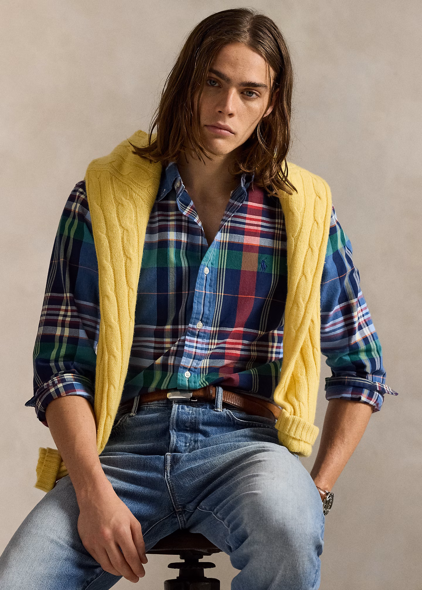 Kariertes Custom-Fit Oxfordhemd - RALPH LAUREN OUTLET