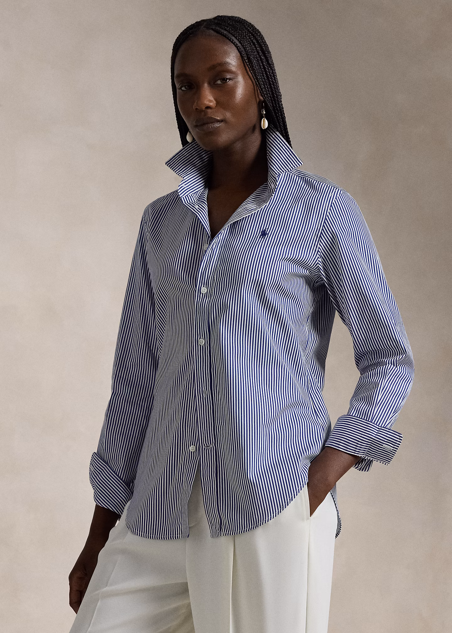 Slim-Fit Baumwollhemd mit Streifen - RALPH LAUREN OUTLET