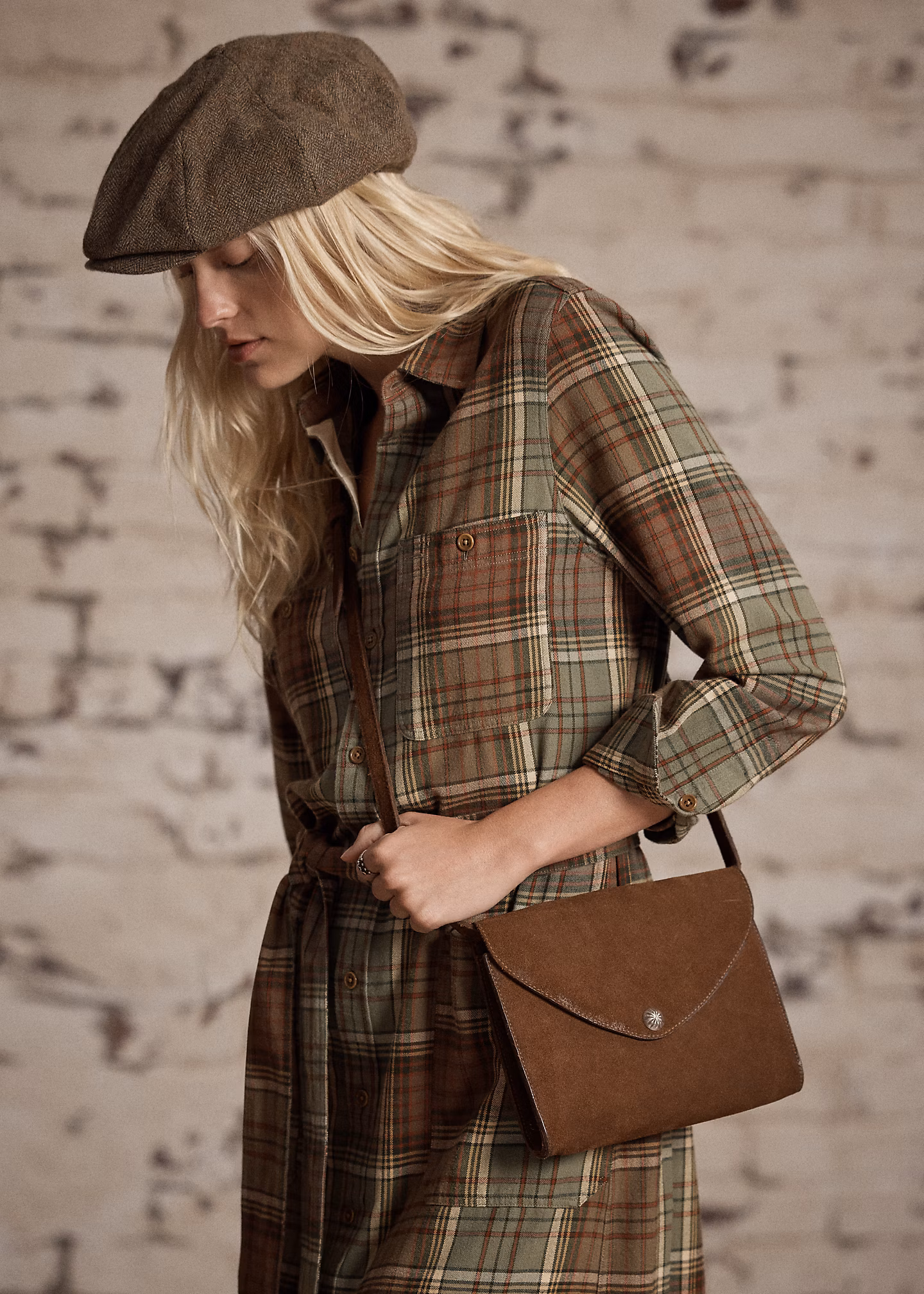 Umhängetasche aus Rauwildleder - RALPH LAUREN OUTLET