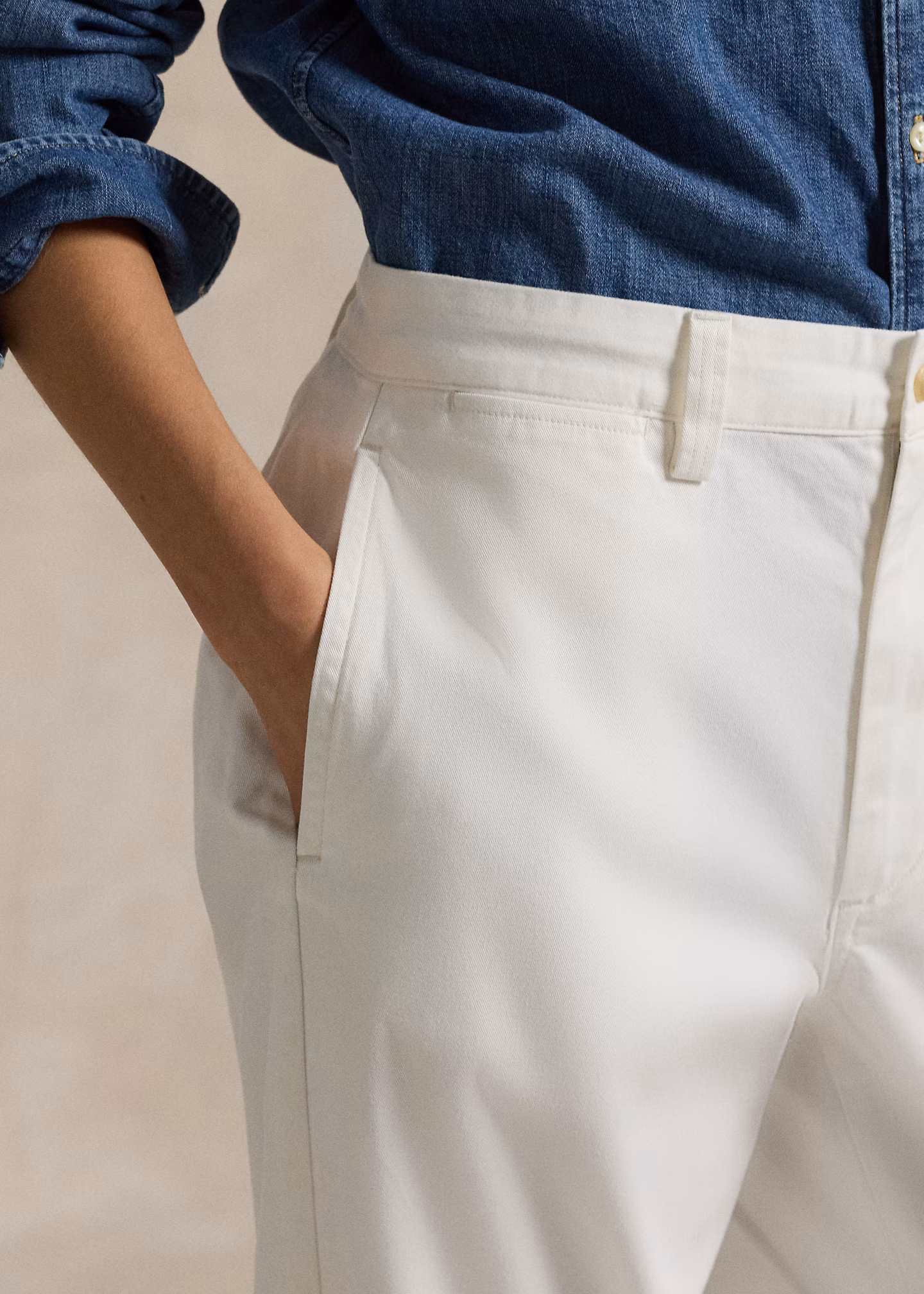 Baumwollchino-Hose mit geradem Bein - RALPH LAUREN OUTLET