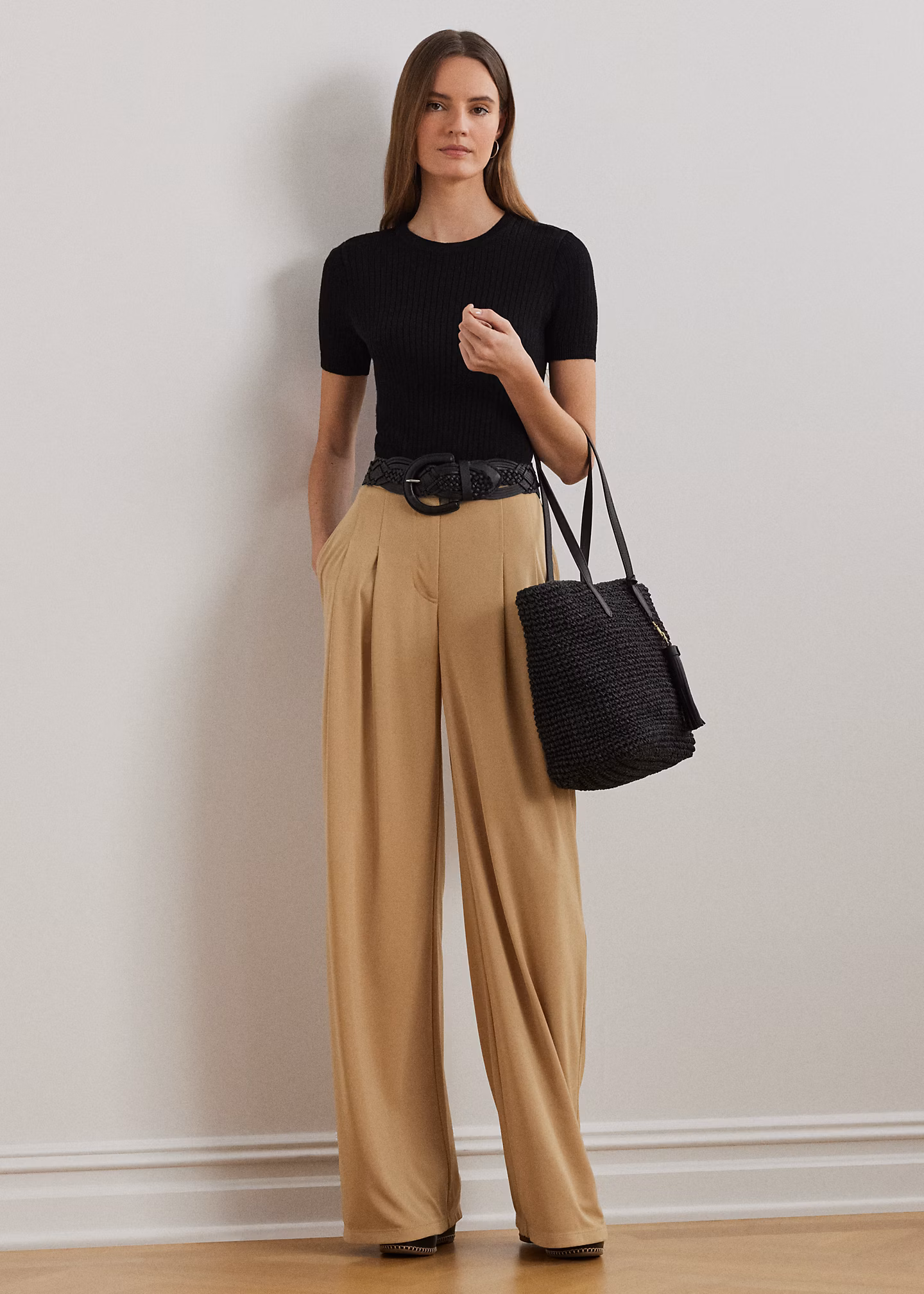 Stretchjersey-Hose mit weitem Bein - RALPH LAUREN OUTLET