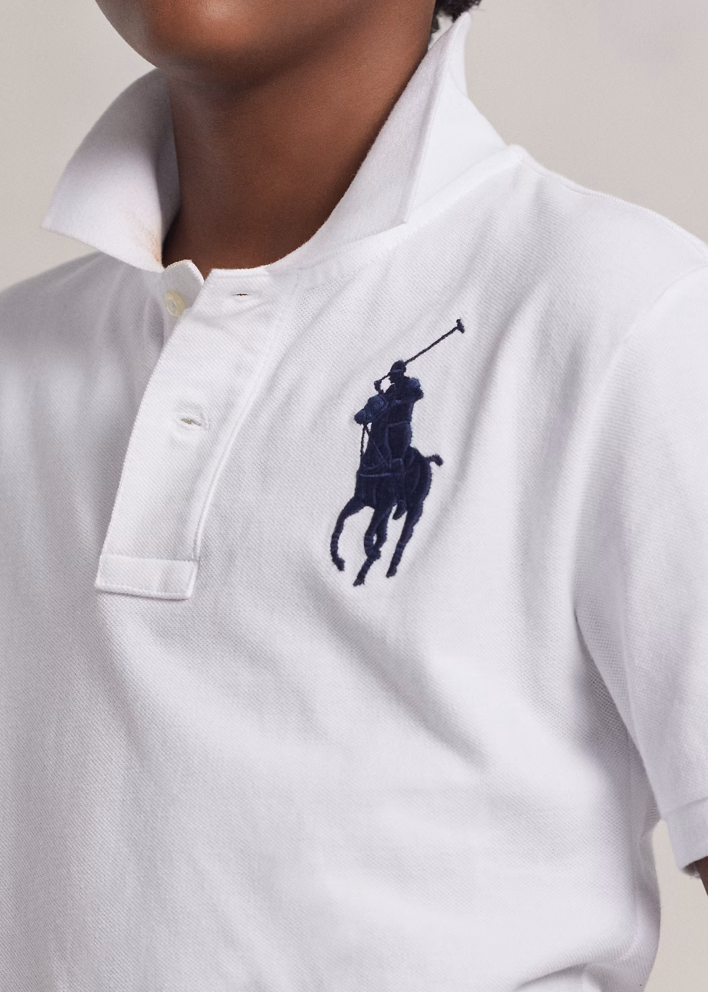 Baumwollpiqué-Poloshirt mit Big Pony - RALPH LAUREN OUTLET