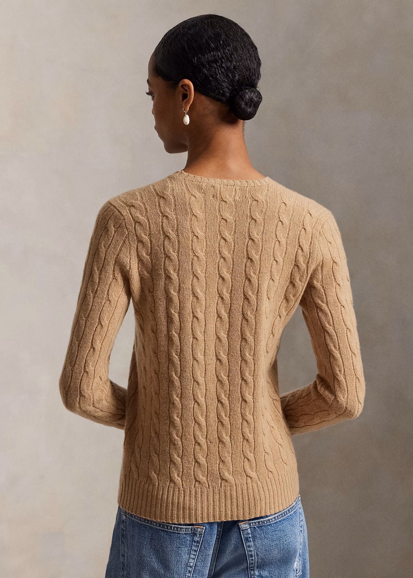 Woll-Kaschmir-Pullover mit Zopfmuster - RALPH LAUREN OUTLET