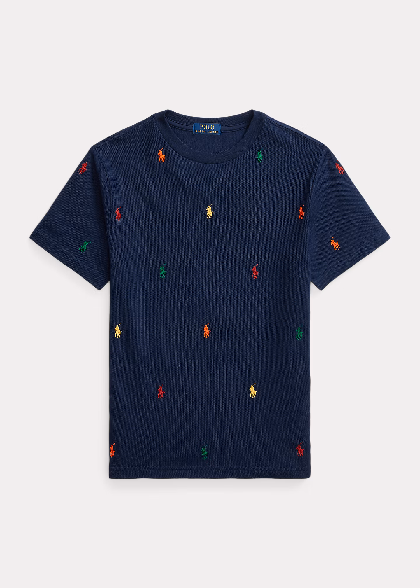 T-Shirt aus Baumwollpiqué mit Polo Pony - RALPH LAUREN OUTLET