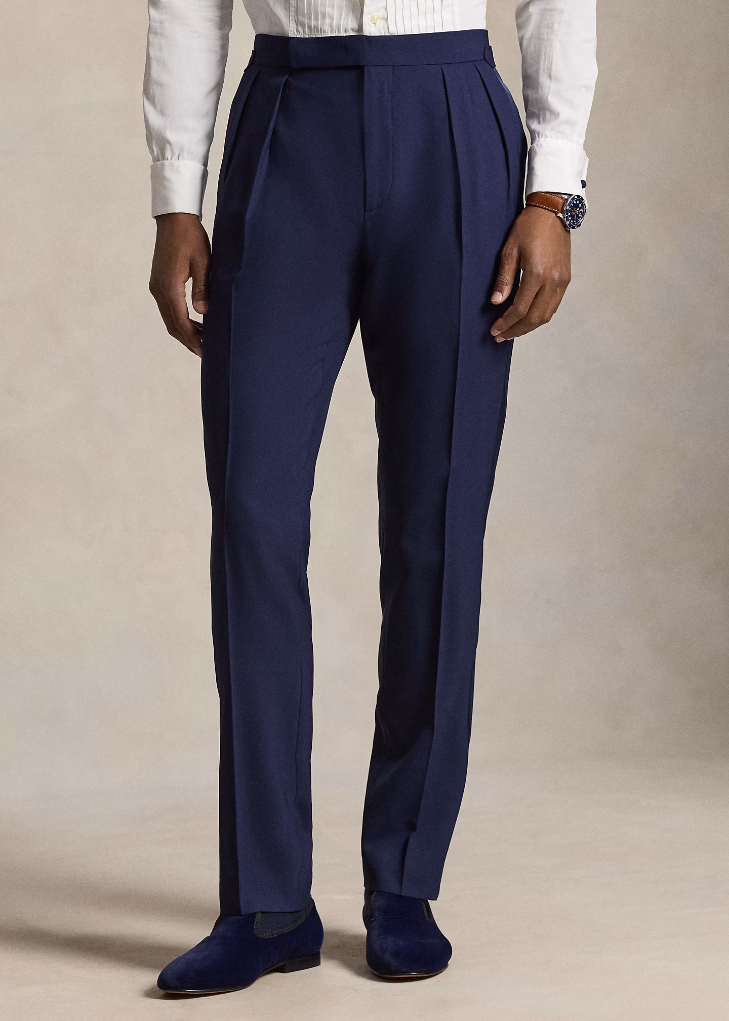 Smokinghose mit Bundfalten aus Barathea - RALPH LAUREN OUTLET