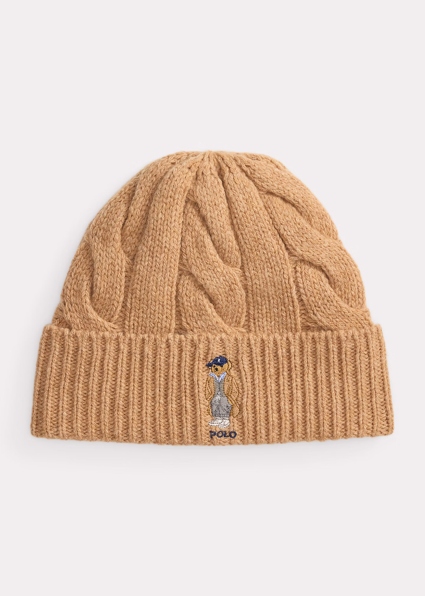 Mütze mit Zopfmuster und Polo Bear - RALPH LAUREN OUTLET