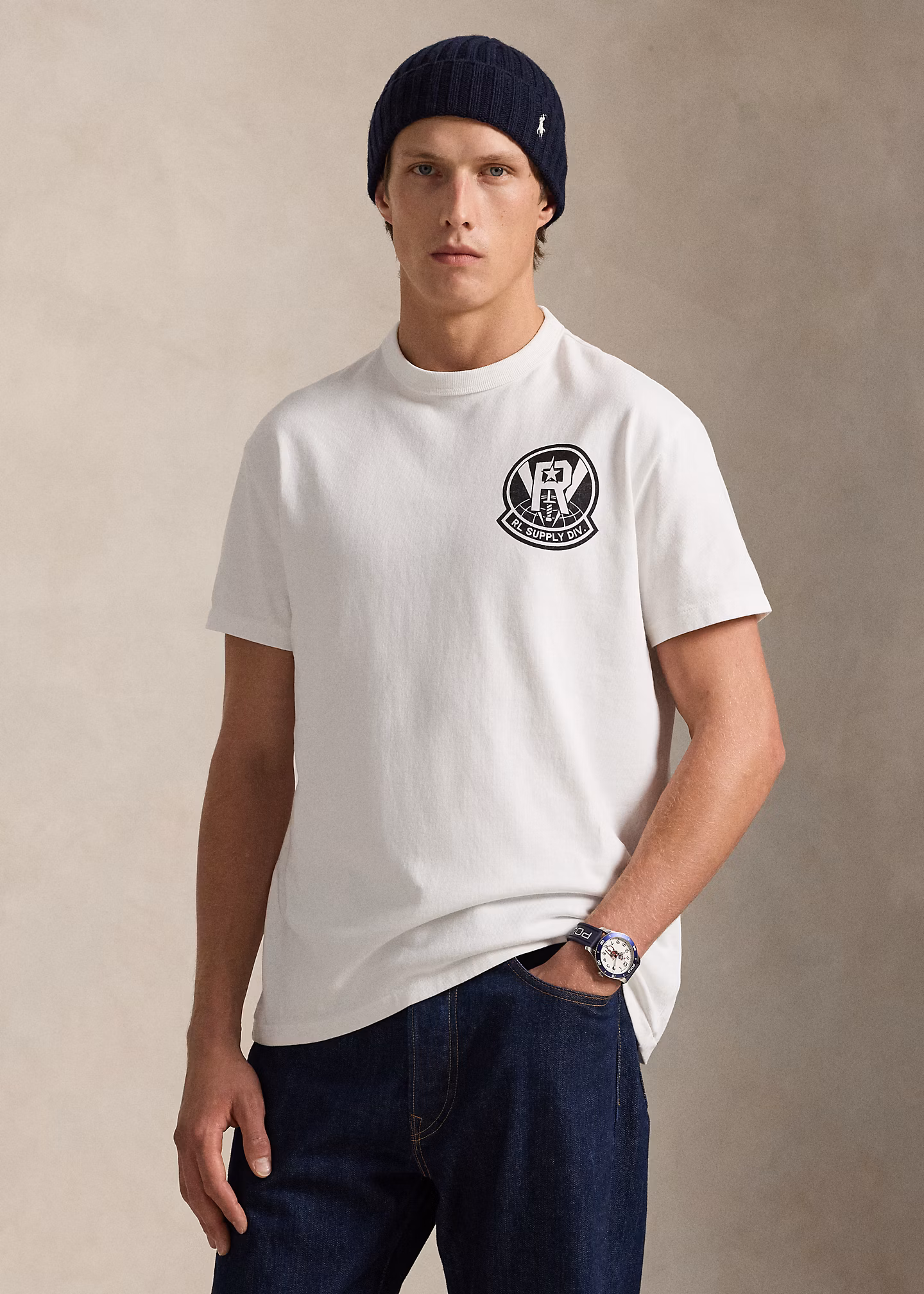 Classic-Fit T-Shirt aus Jersey mit Grafik - RALPH LAUREN OUTLET