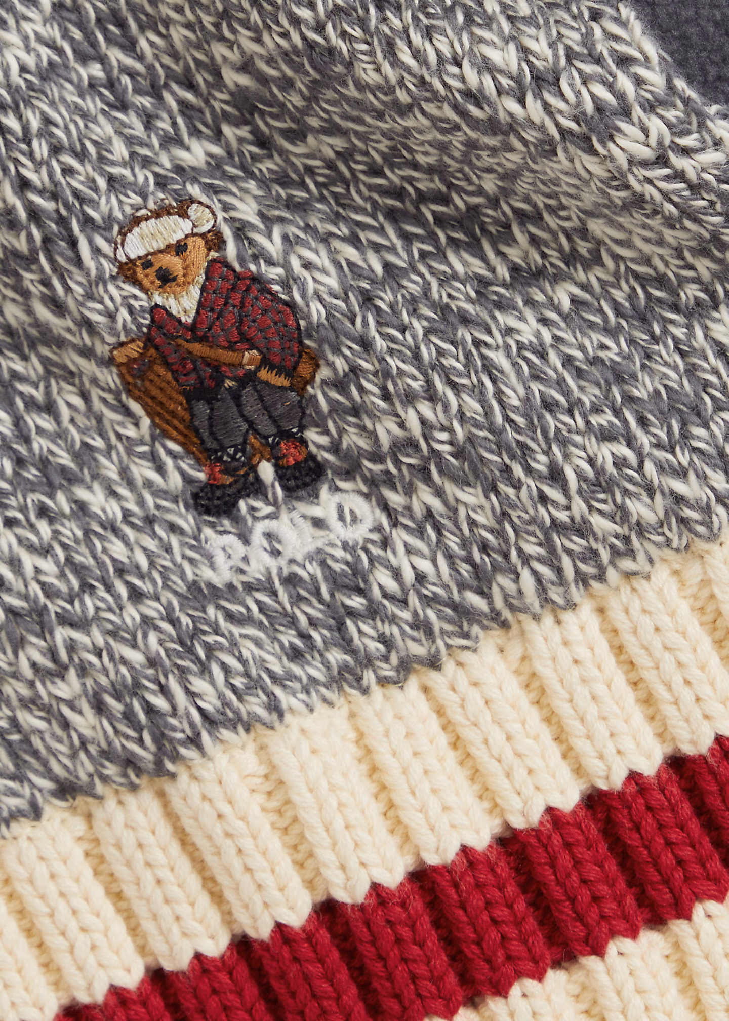 Baumwollmütze und -schal mit Polo Bear - RALPH LAUREN OUTLET