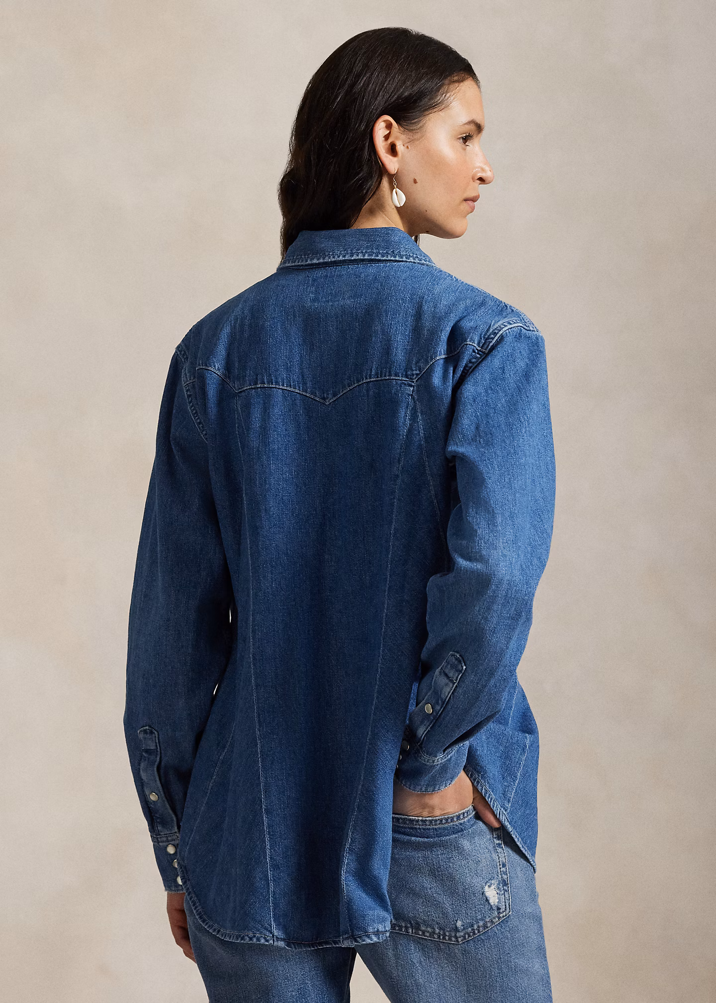 Trapez-Westernhemd aus Denim - RALPH LAUREN OUTLET