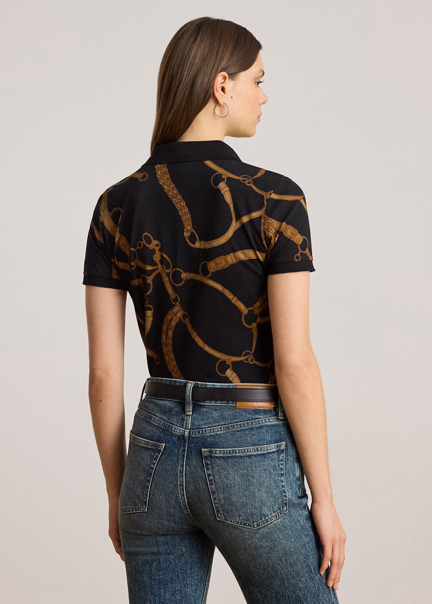 Stretchpiqué-Poloshirt mit Gürteldruck - RALPH LAUREN OUTLET