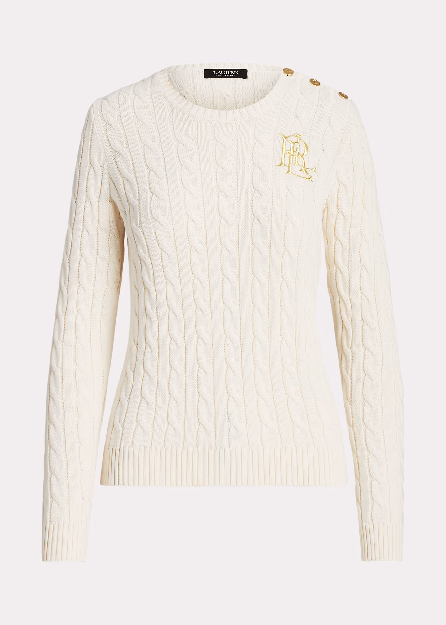 Baumwollpullover mit Zopfmuster - RALPH LAUREN OUTLET