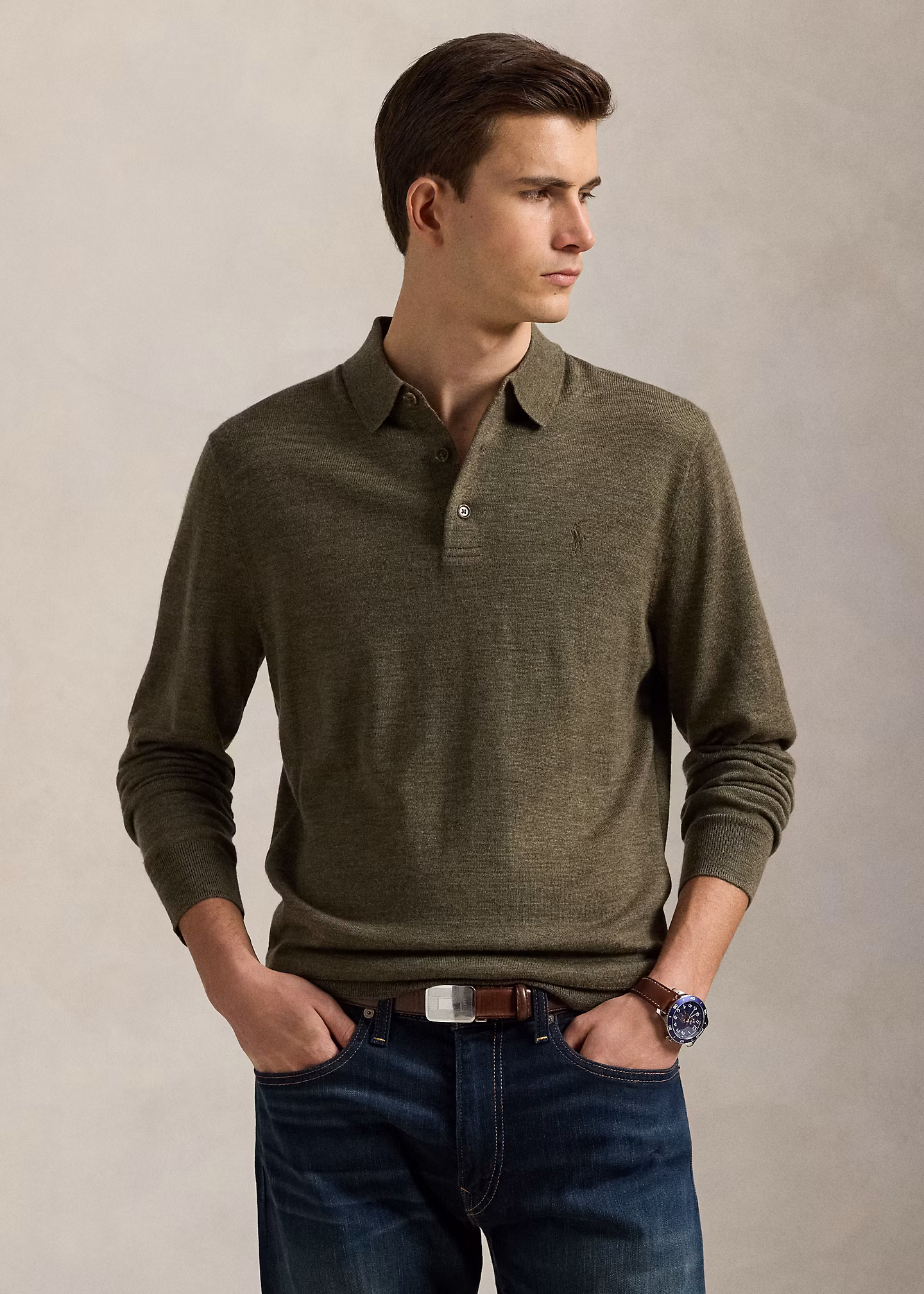 Wollpullover mit Polo-Kragen - RALPH LAUREN OUTLET