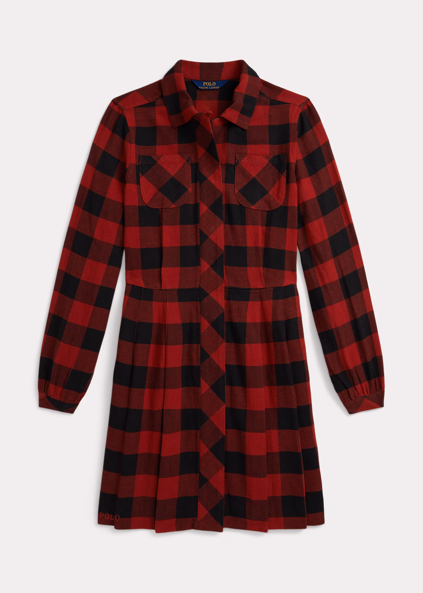 Baumwolltwill-Kleid mit Buffalo-Karo - RALPH LAUREN OUTLET