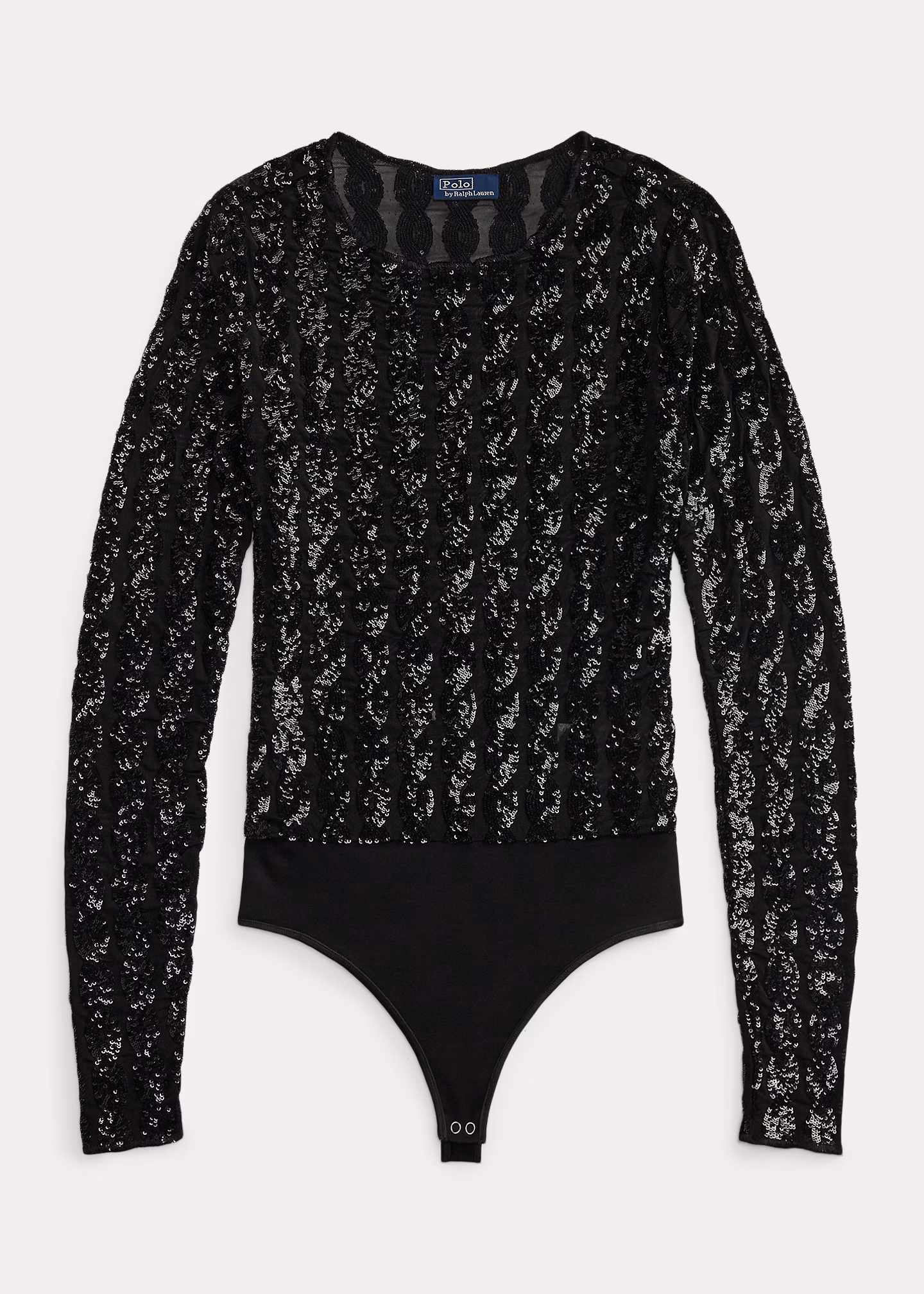 Mesh-Body mit Pailletten-Zopfmuster - RALPH LAUREN OUTLET
