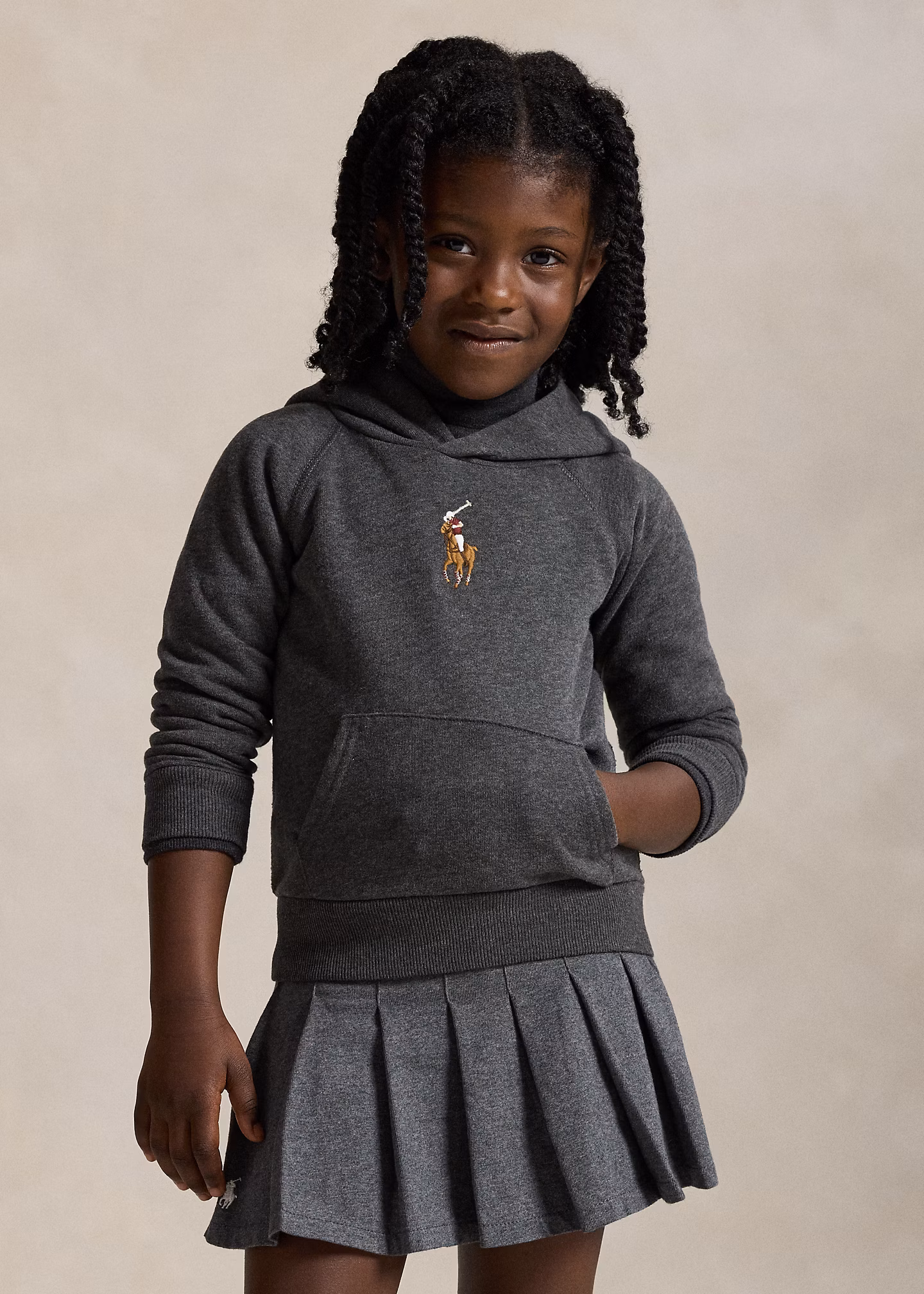 Fleece-Kapuzenpullover mit Big Pony - RALPH LAUREN OUTLET