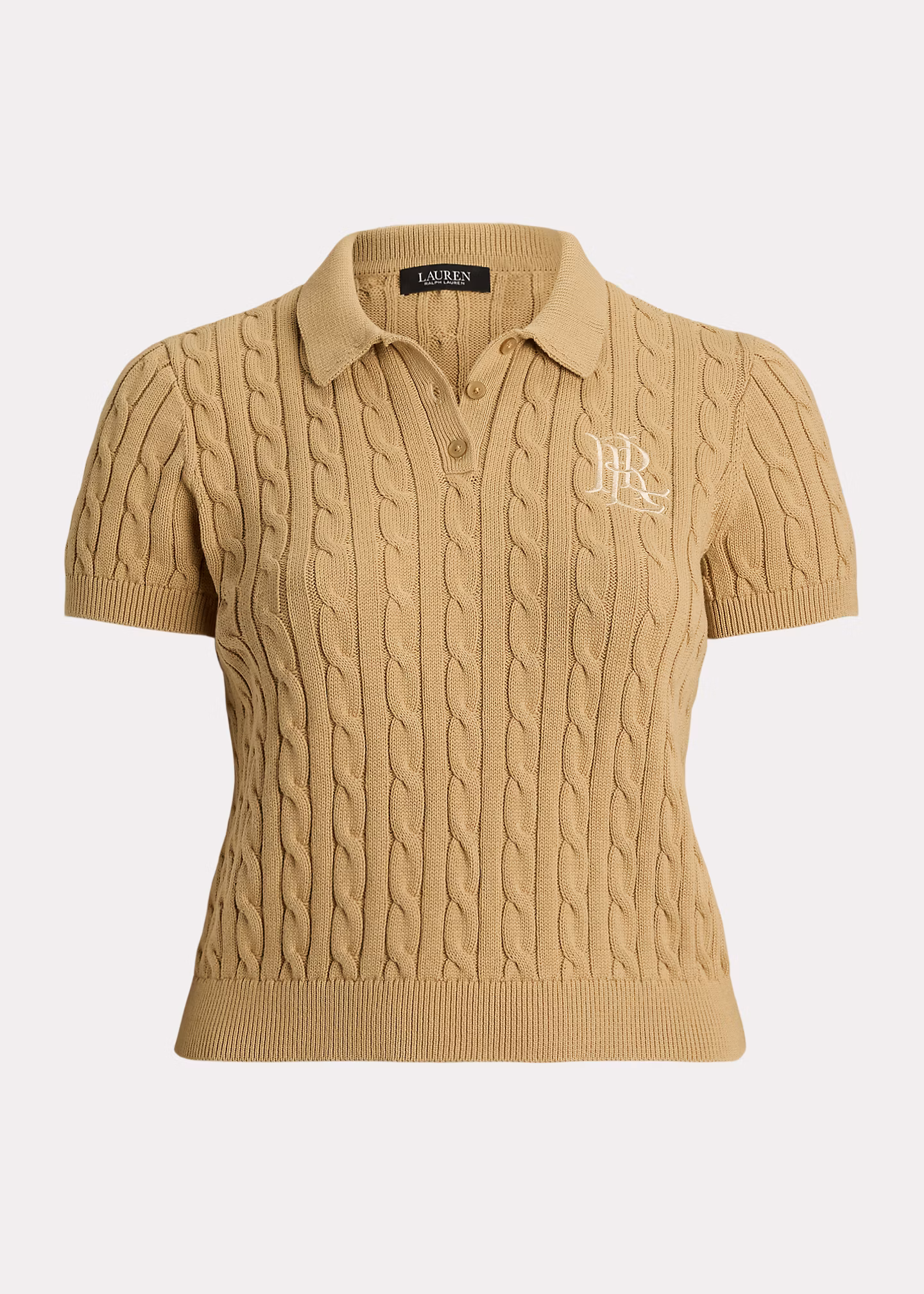 Polo-Pullover mit Zopfmuster - RALPH LAUREN OUTLET