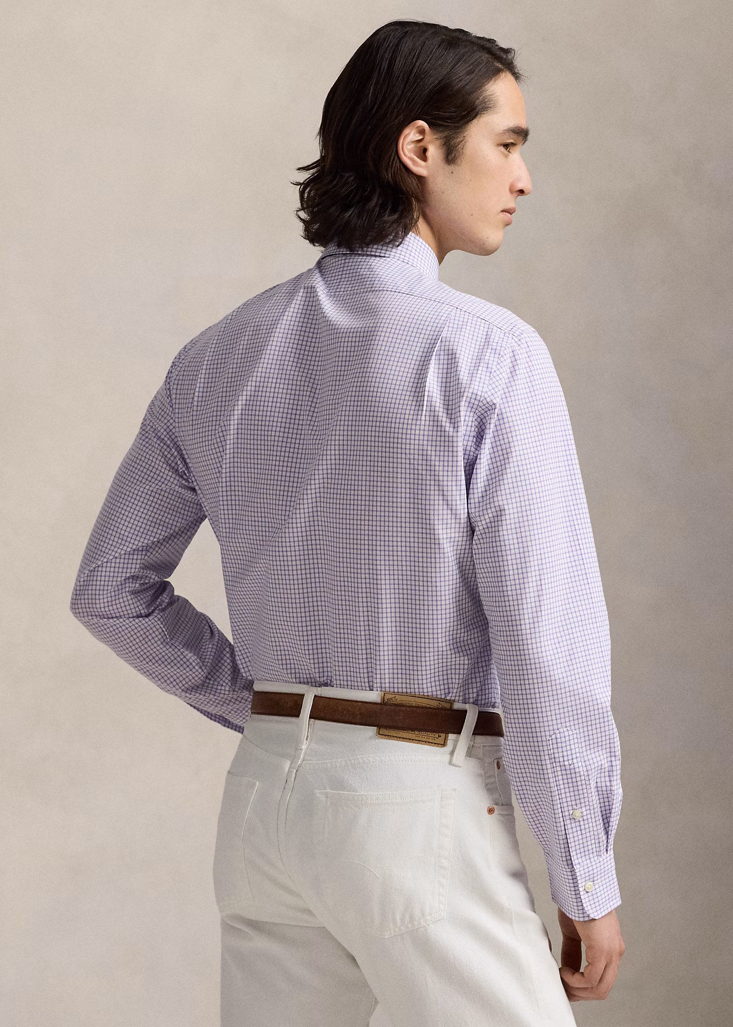 Classic-Fit Glencheck-Hemd aus Popeline - RALPH LAUREN OUTLET