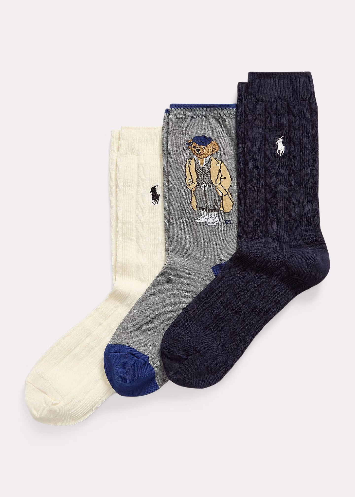 3er-Pack Crew-Socken als Geschenkset - RALPH LAUREN OUTLET