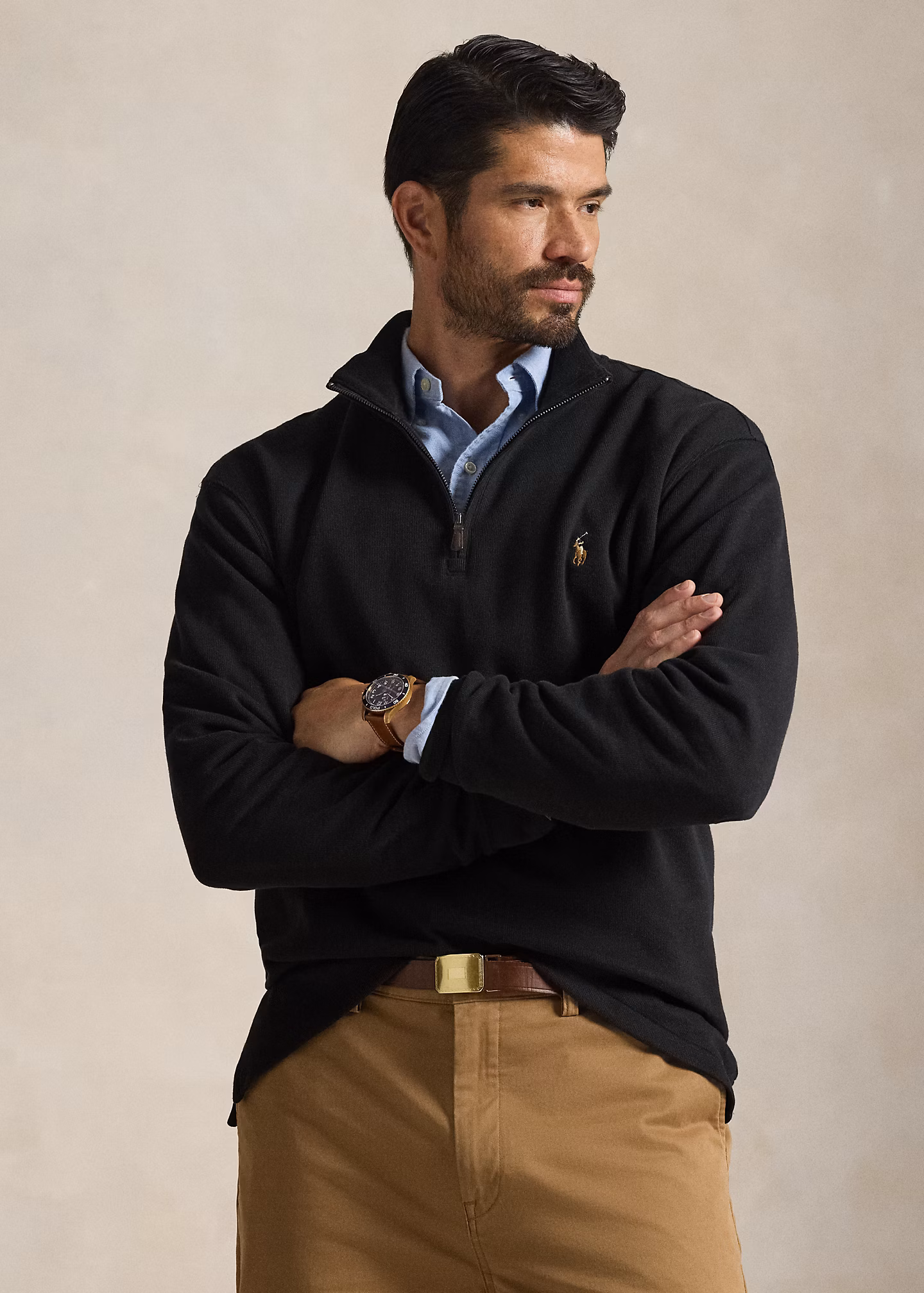 Rippenpullover mit Viertelreißverschluss - RALPH LAUREN OUTLET