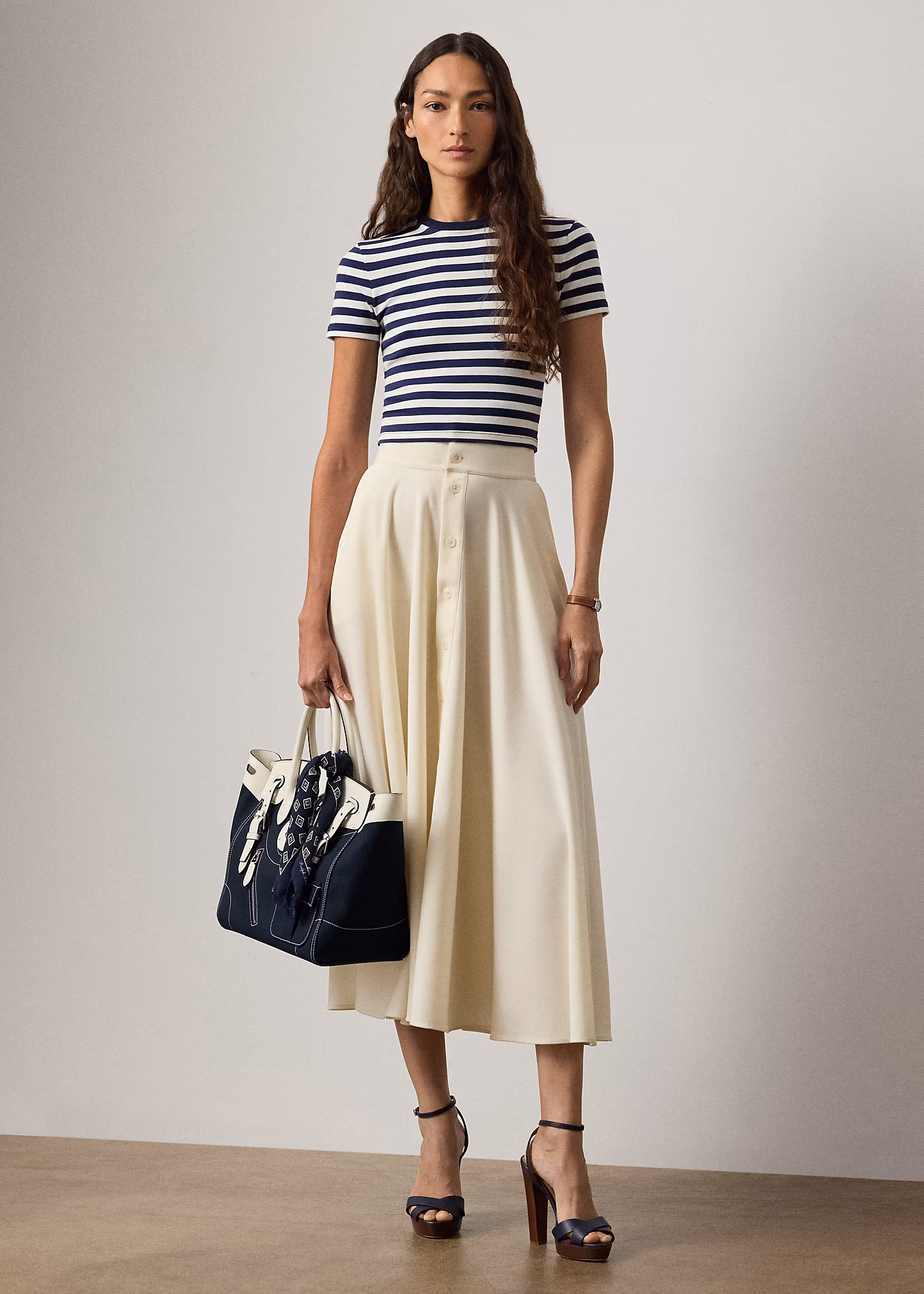 Rock Delilah aus Wollgabardine - RALPH LAUREN OUTLET