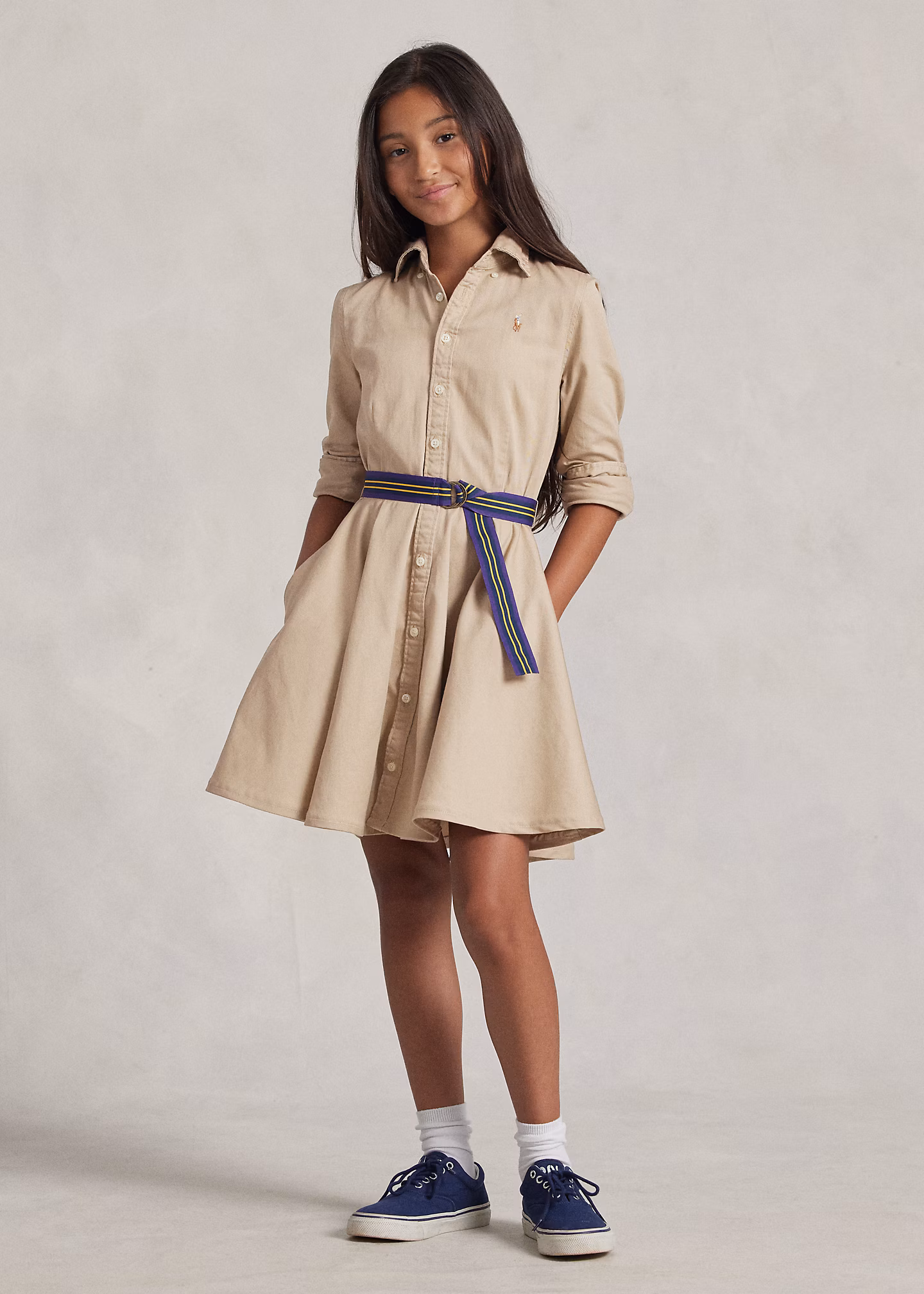 Hemdkleid aus Baumwollchino - RALPH LAUREN OUTLET