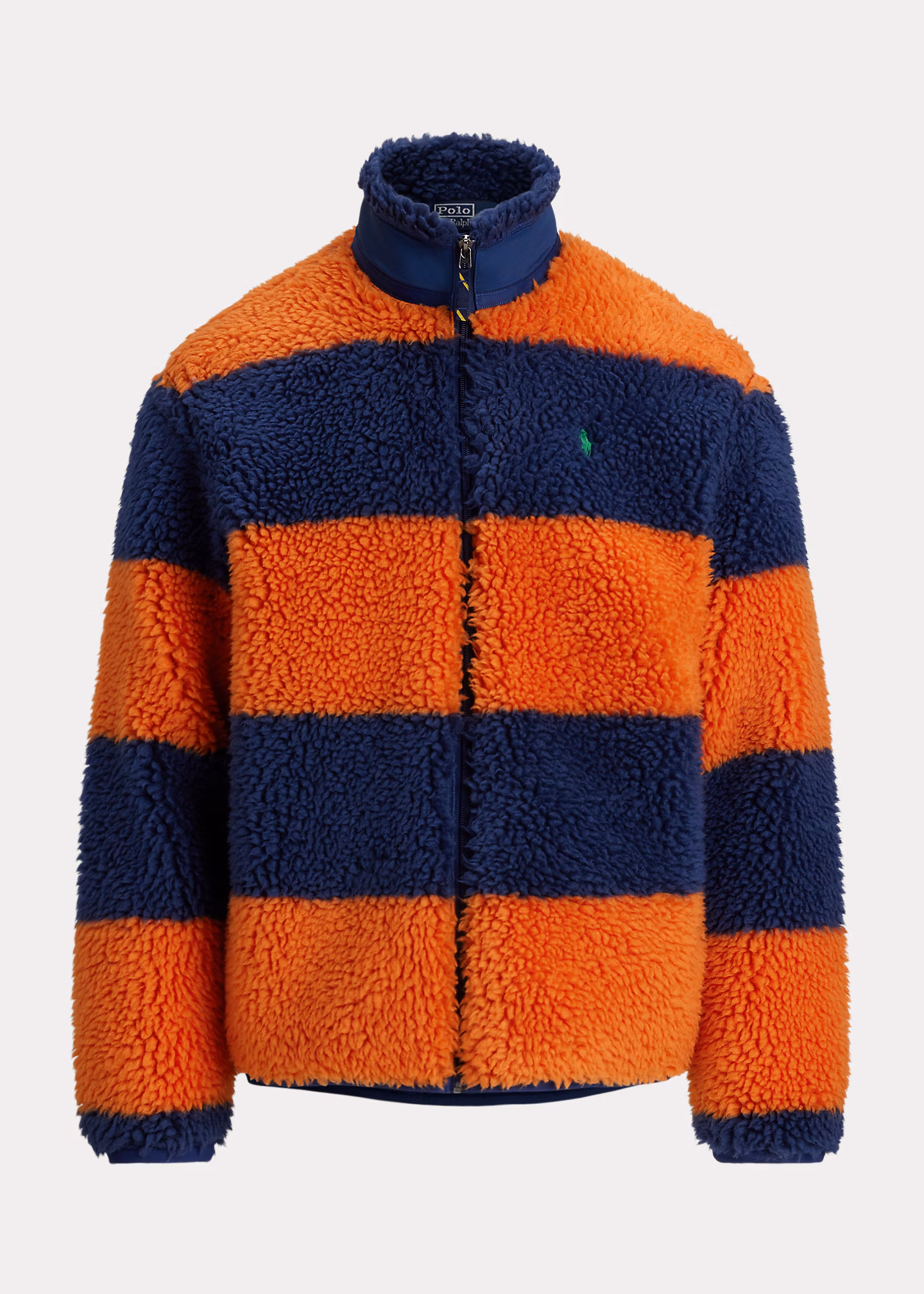 Gestreifte hochflorige Fleecejacke - RALPH LAUREN OUTLET