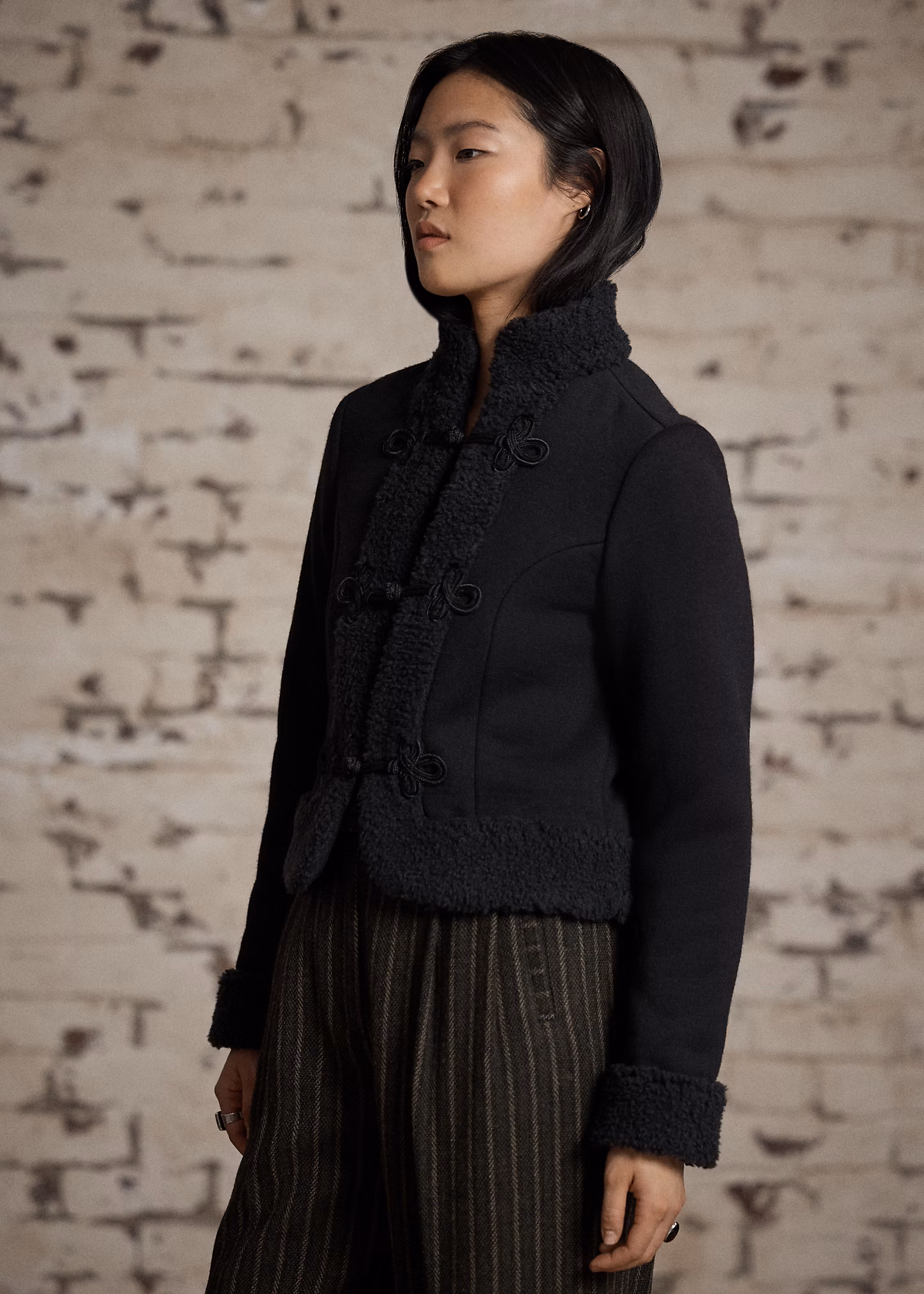 Strickwolljacke mit Kunstlammfellbesatz - RALPH LAUREN OUTLET