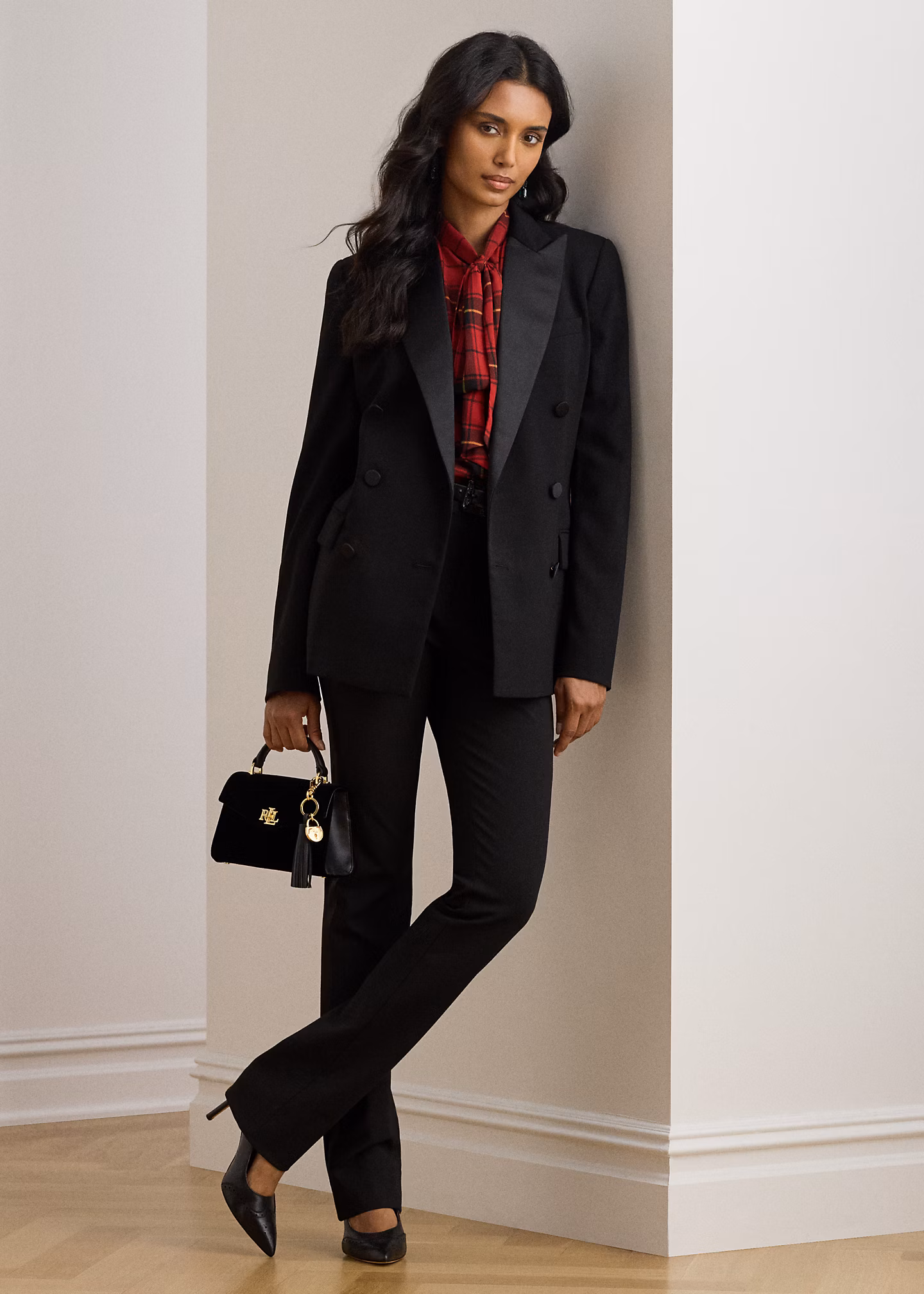 Zweireihiger Blazer mit Satinbesatz - RALPH LAUREN OUTLET