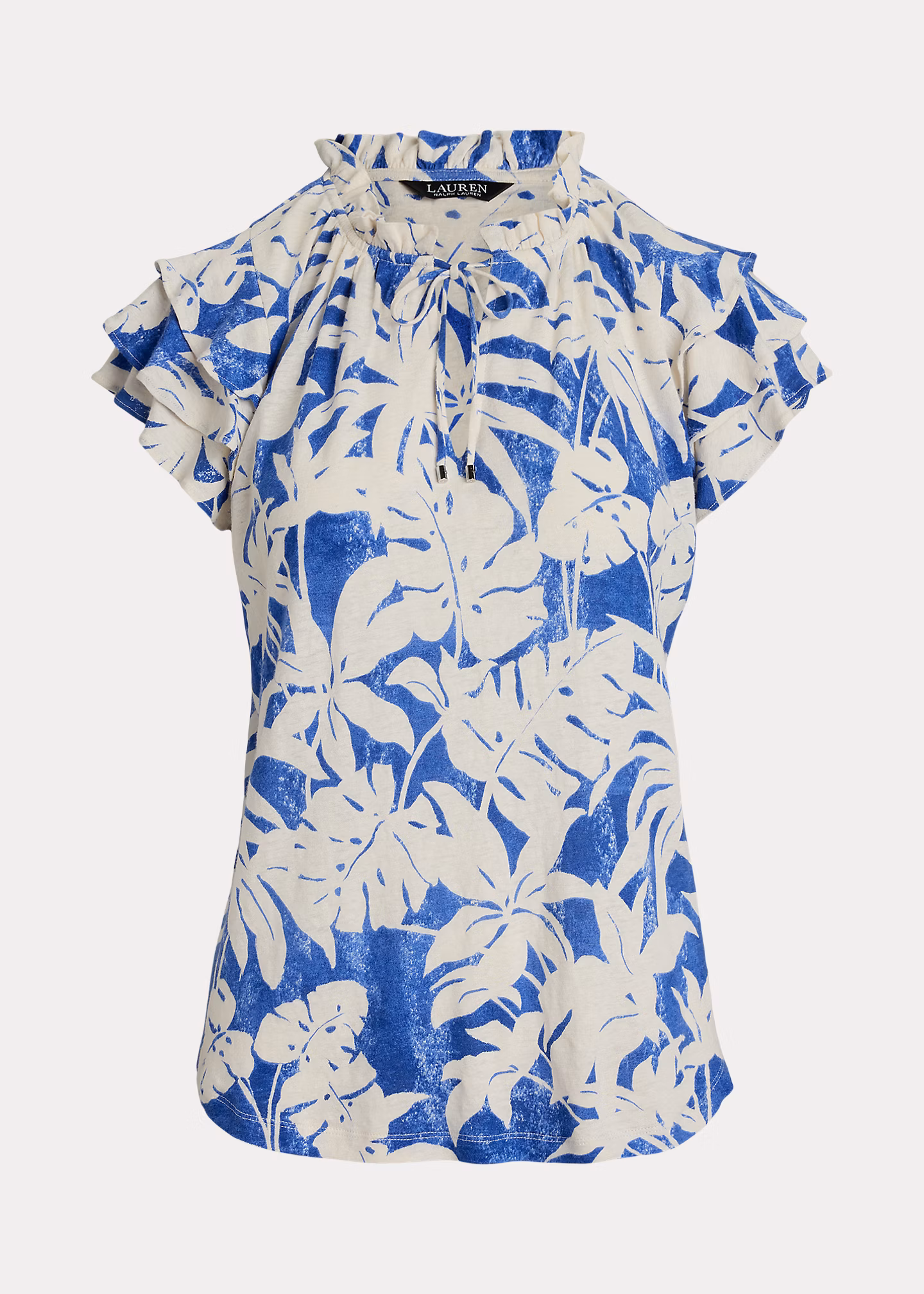 Jersey-Oberteil mit Palmwedeldruck - RALPH LAUREN OUTLET