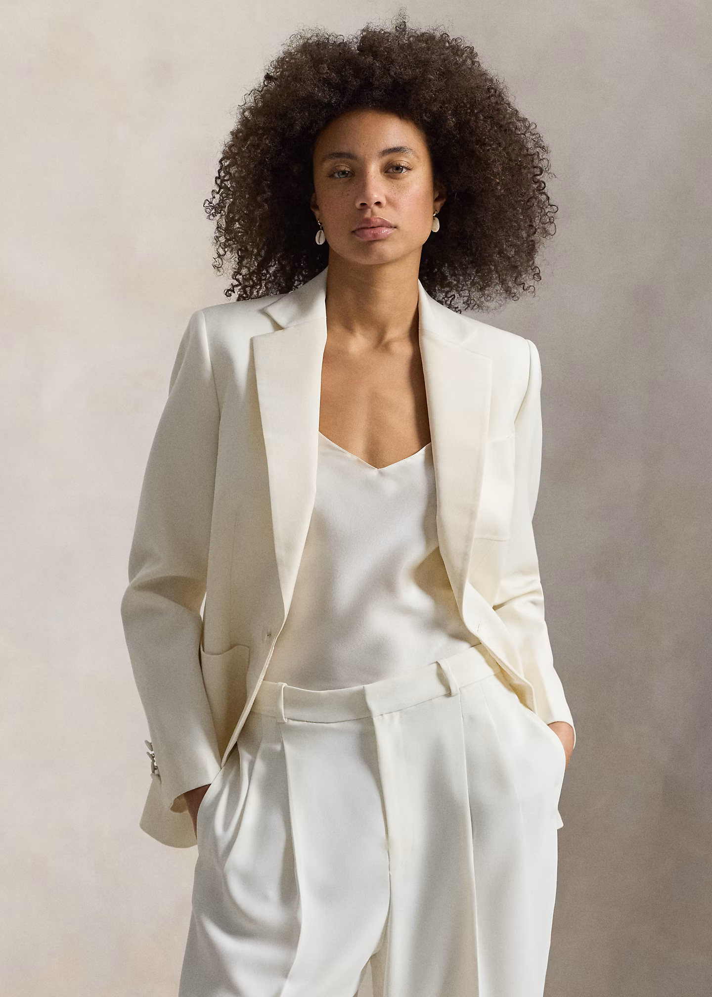 Einreihiger Wollblazer mit Seidenrevers - RALPH LAUREN OUTLET