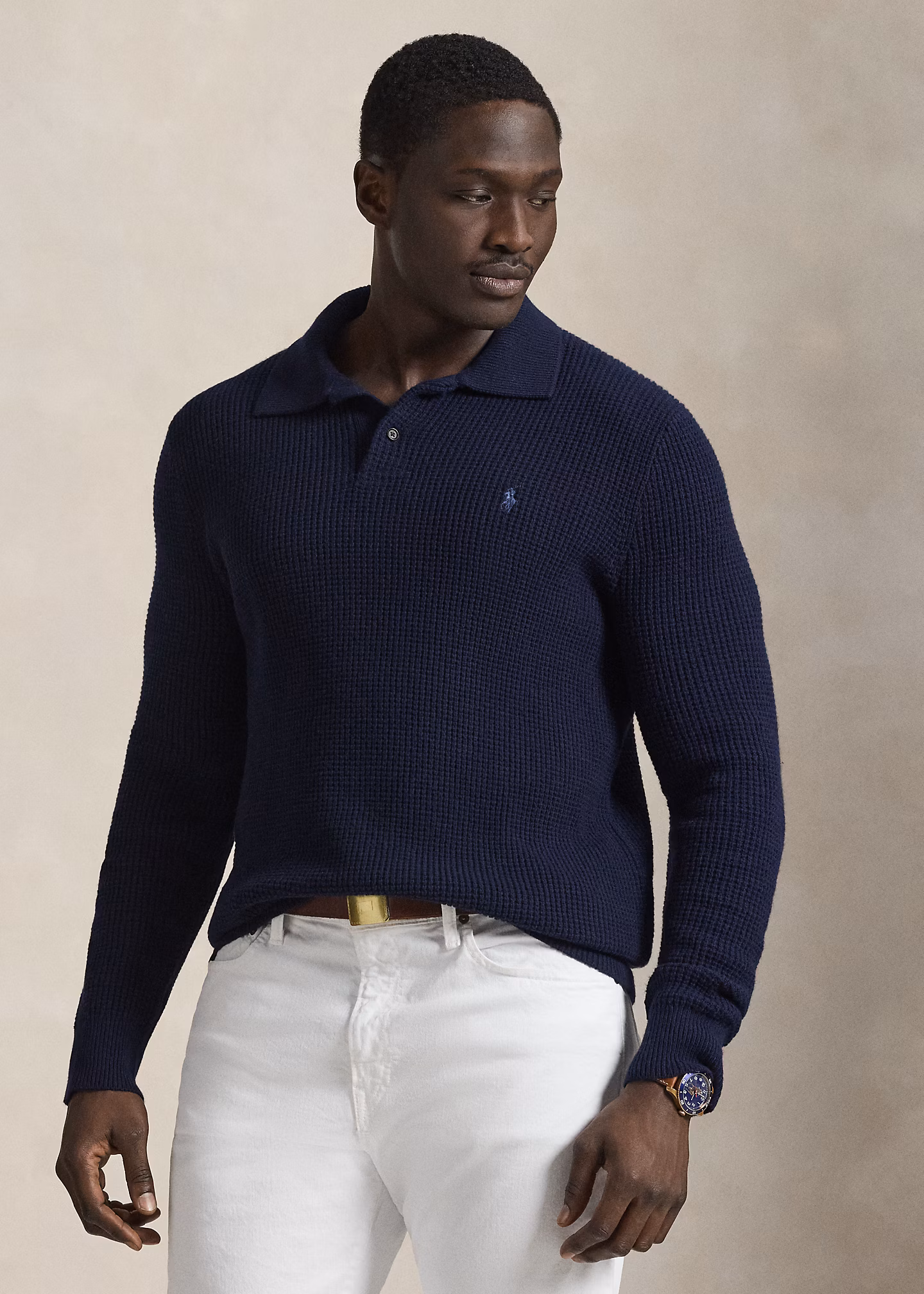 Strukturierter Pullover mit Polokragen - RALPH LAUREN OUTLET