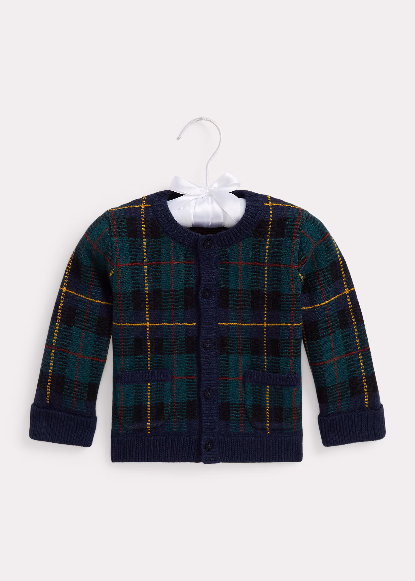 Karierte Strickjacke aus Wolle - RALPH LAUREN OUTLET