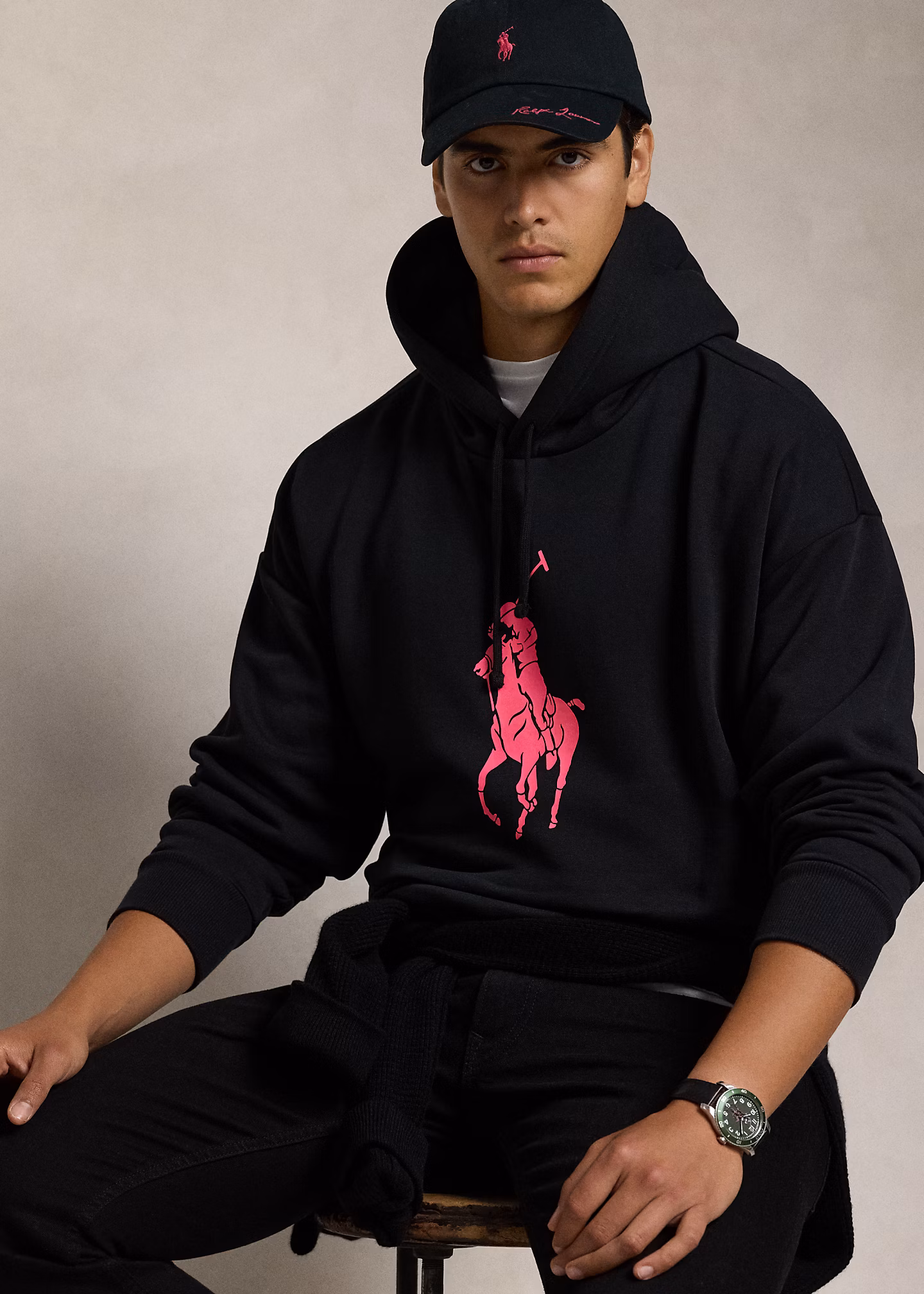 Relaxed-Fit Kapuzenpullover Pink Pony - RALPH LAUREN OUTLET