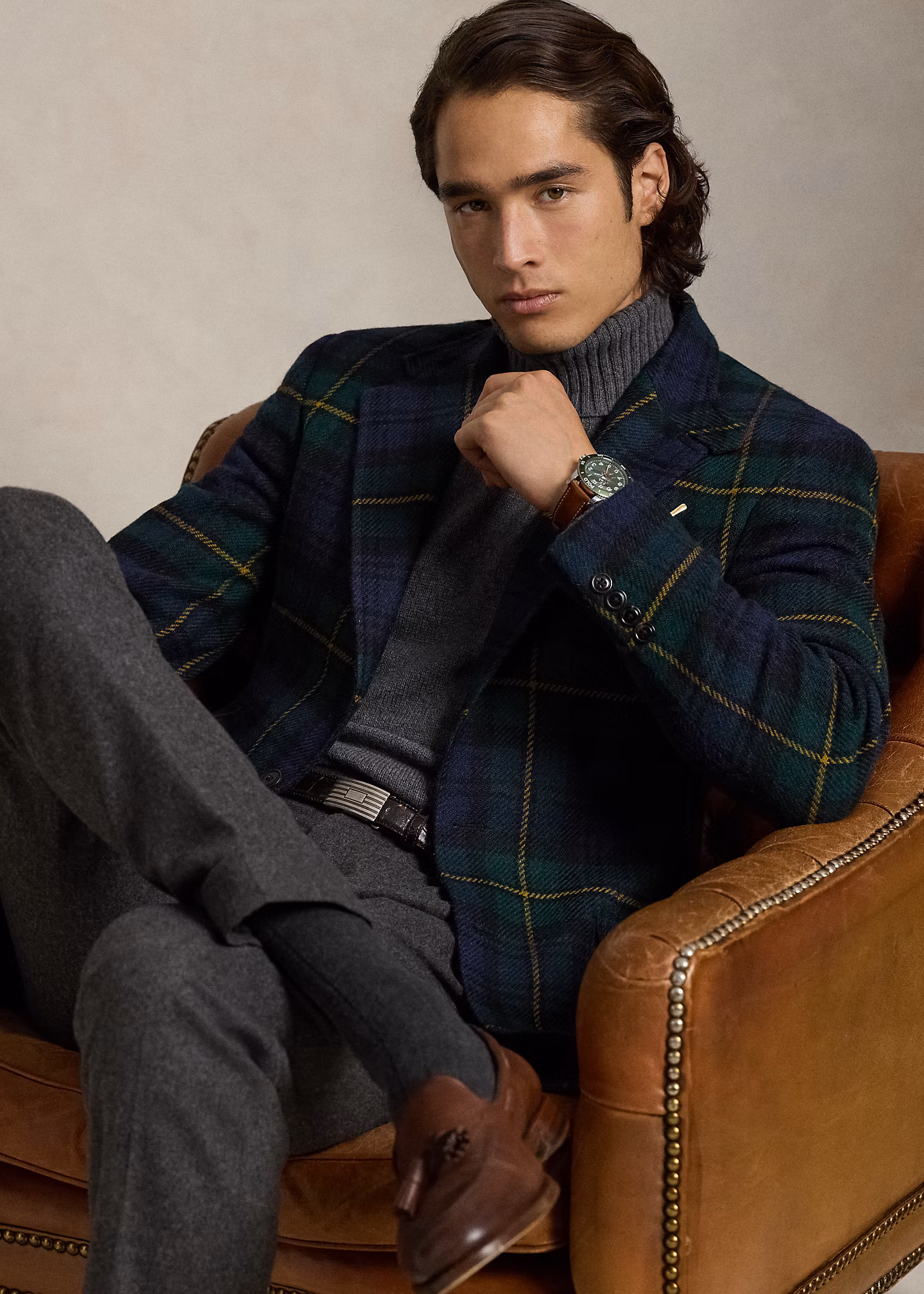 Karierte Tweedjacke RL67 - RALPH LAUREN OUTLET