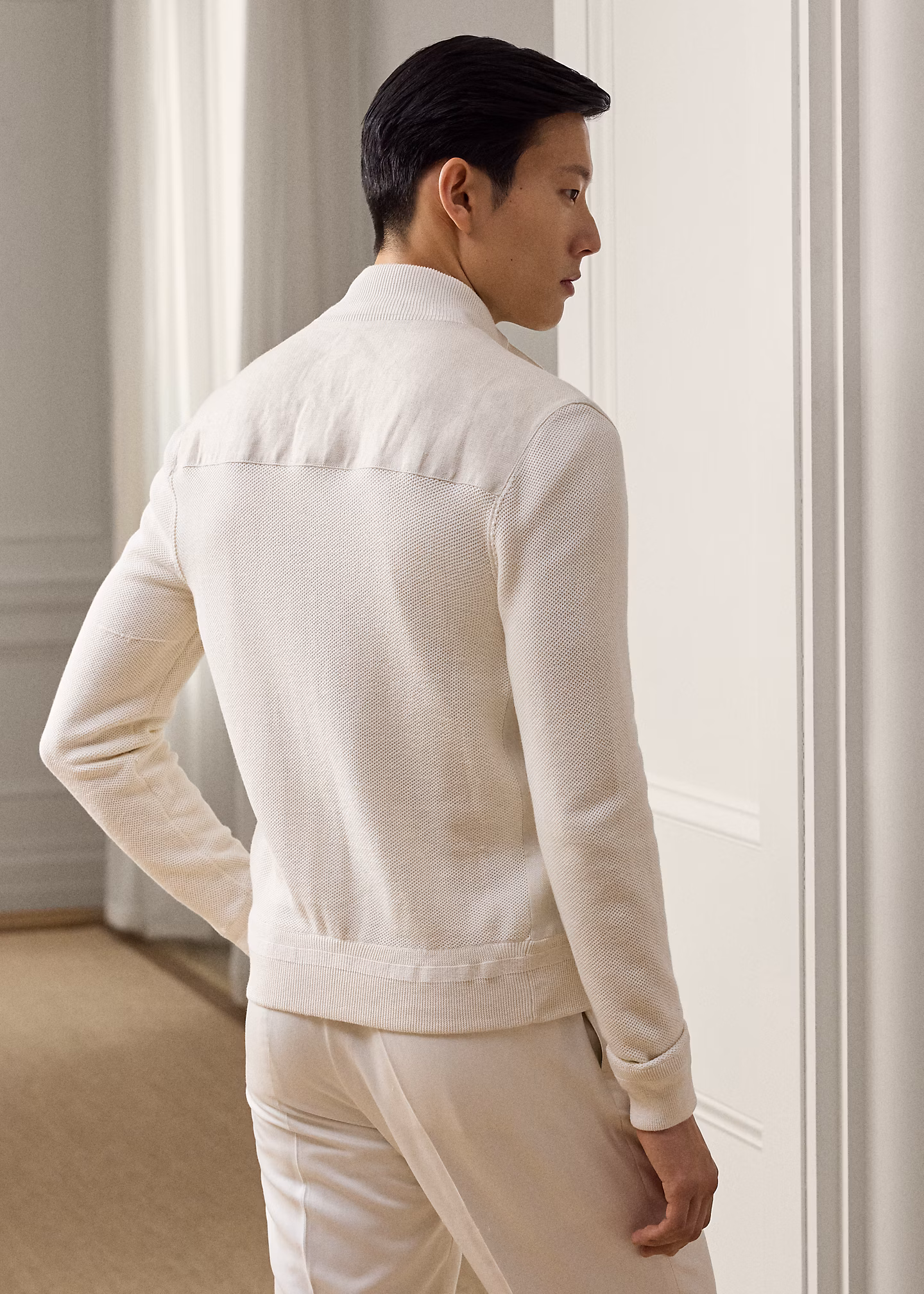 Strickjacke mit Leinenbahnen - RALPH LAUREN OUTLET