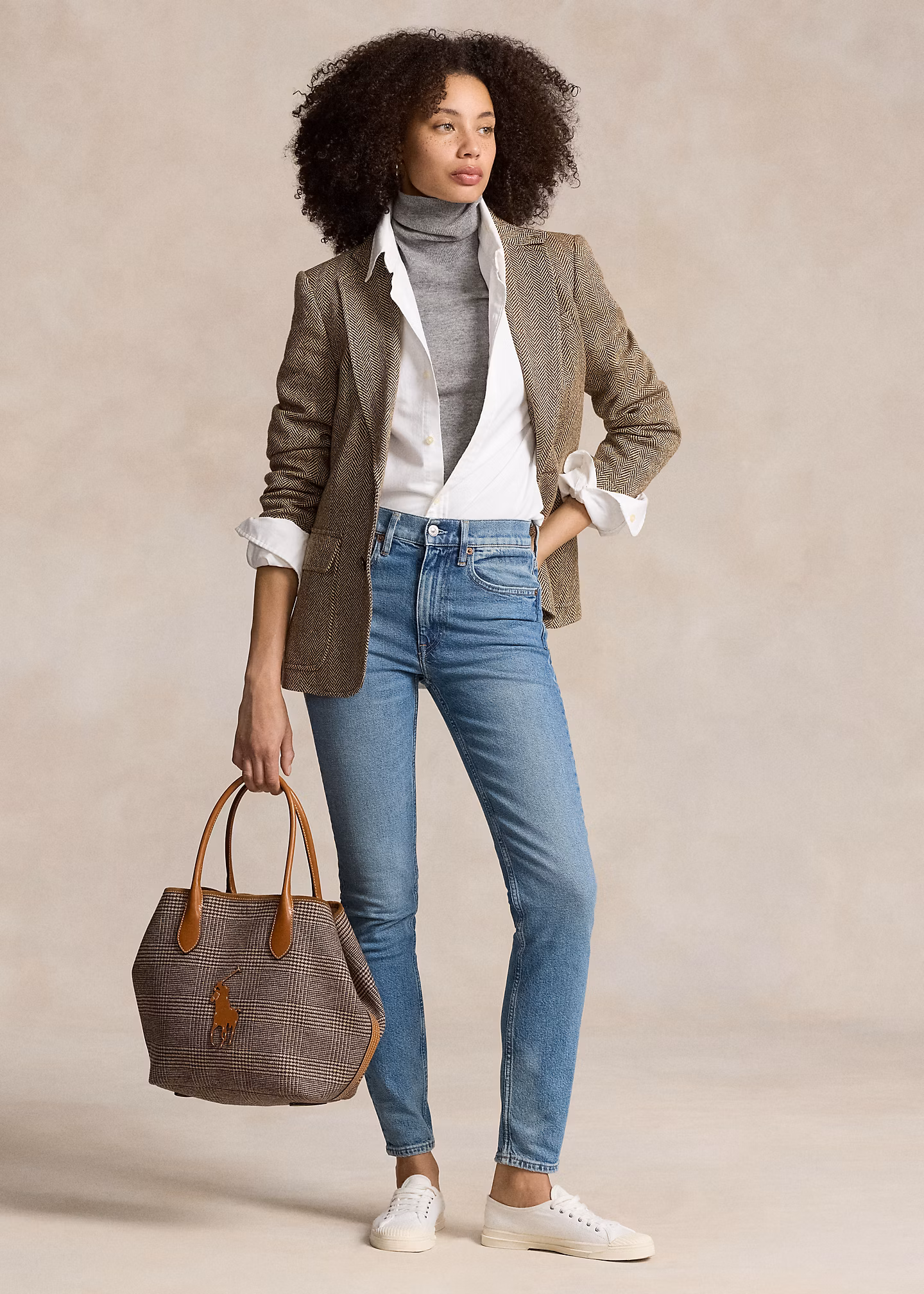 Einreihiger Blazer mit Fischgratmuster - RALPH LAUREN OUTLET