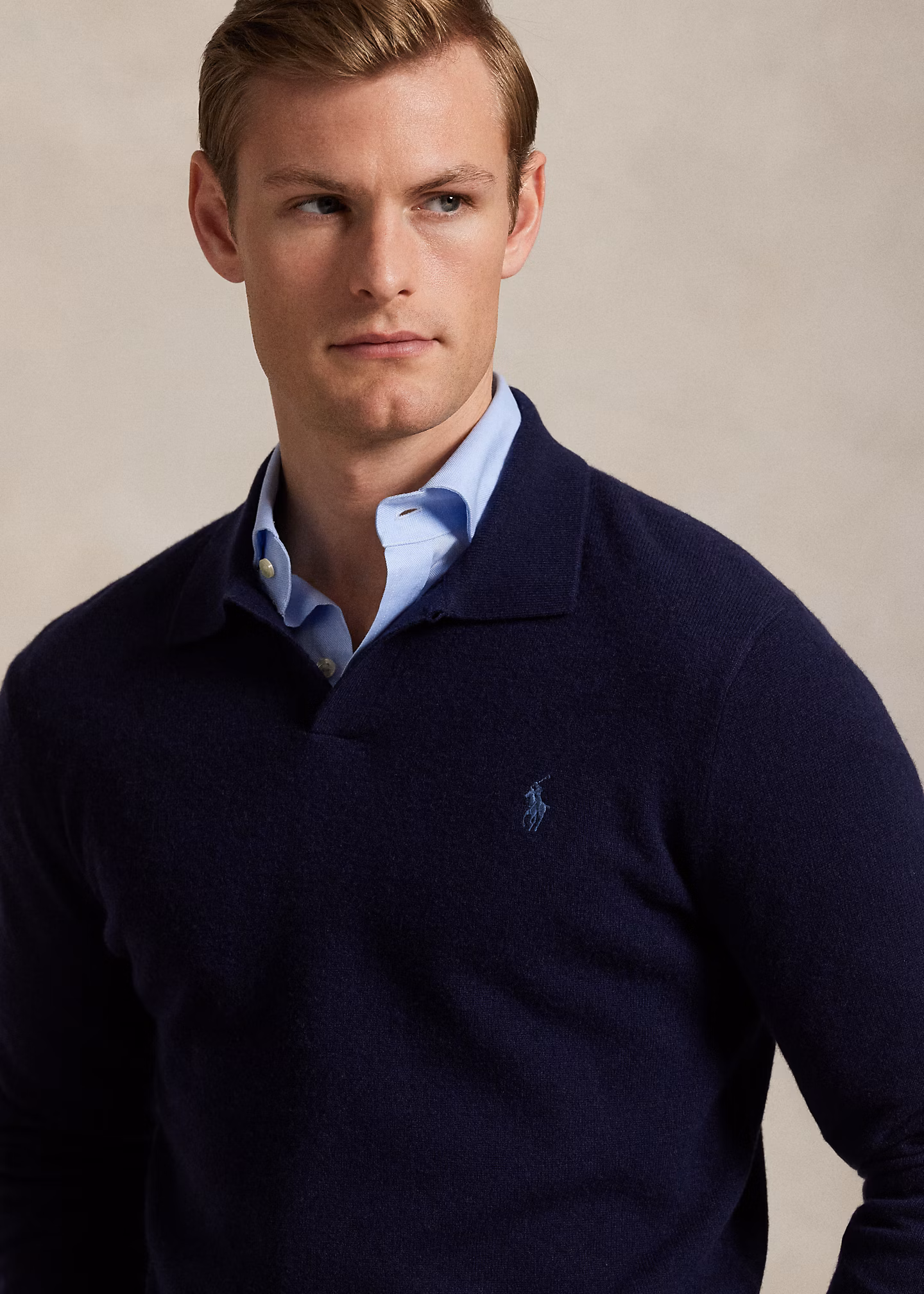 Wollpullover mit Johnny-Kragen - RALPH LAUREN OUTLET