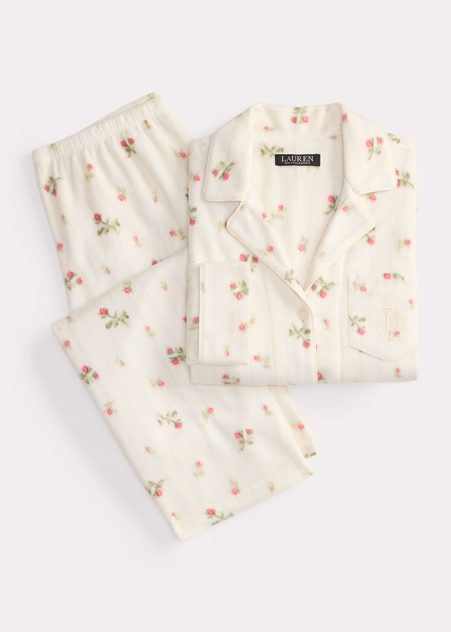 Geblümter Pyjama aus Fleece - RALPH LAUREN OUTLET