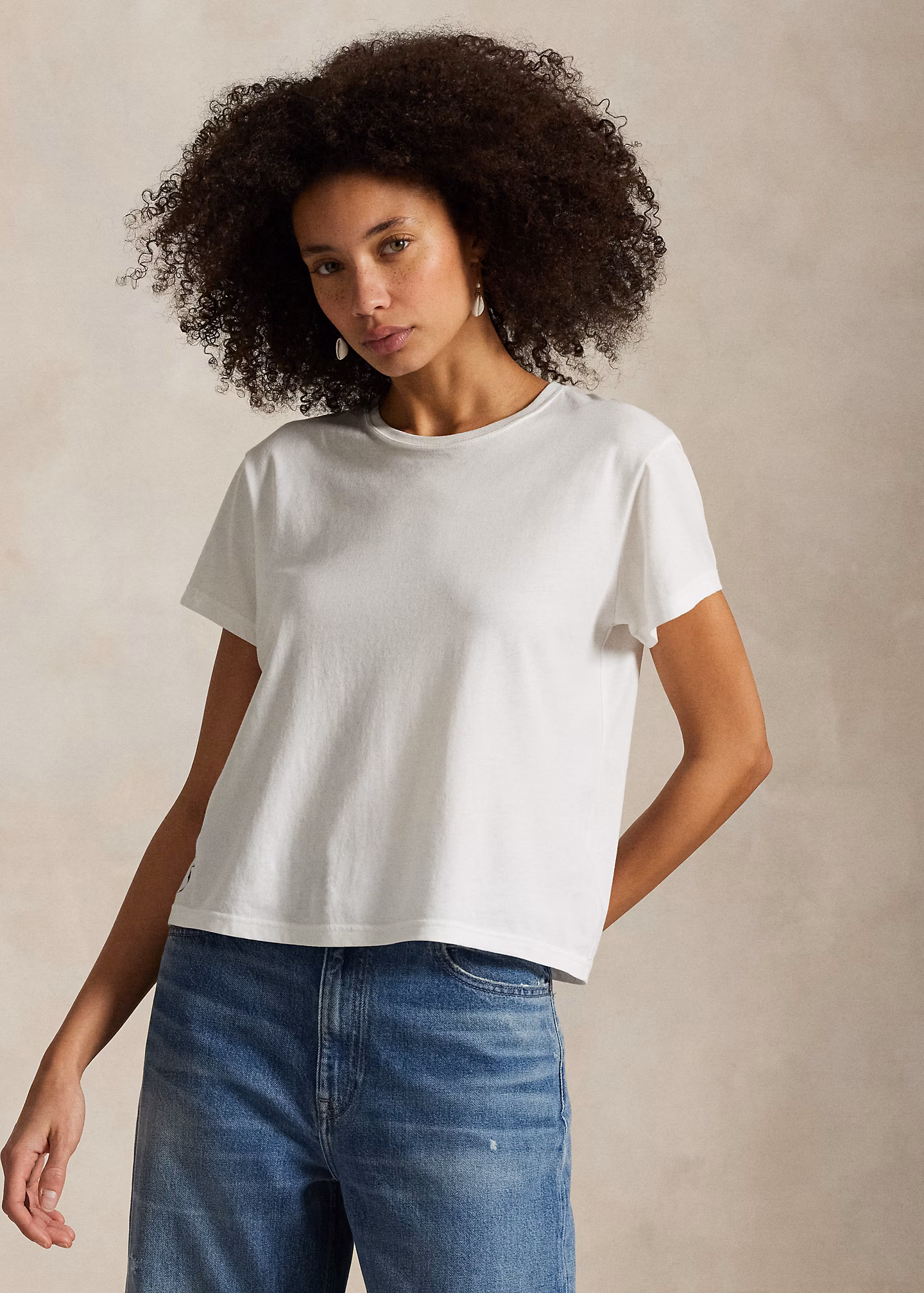 Classic-Shrunken-Fit T-Shirt aus Jersey - RALPH LAUREN OUTLET