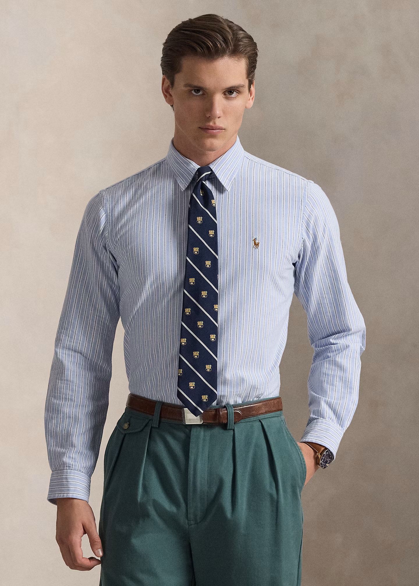 Gestreiftes Custom-Fit Oxfordhemd - RALPH LAUREN OUTLET