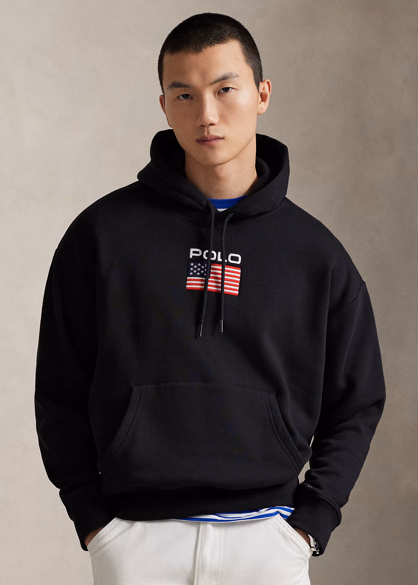 Fleece-Kapuzenpullover mit Flagge - RALPH LAUREN OUTLET