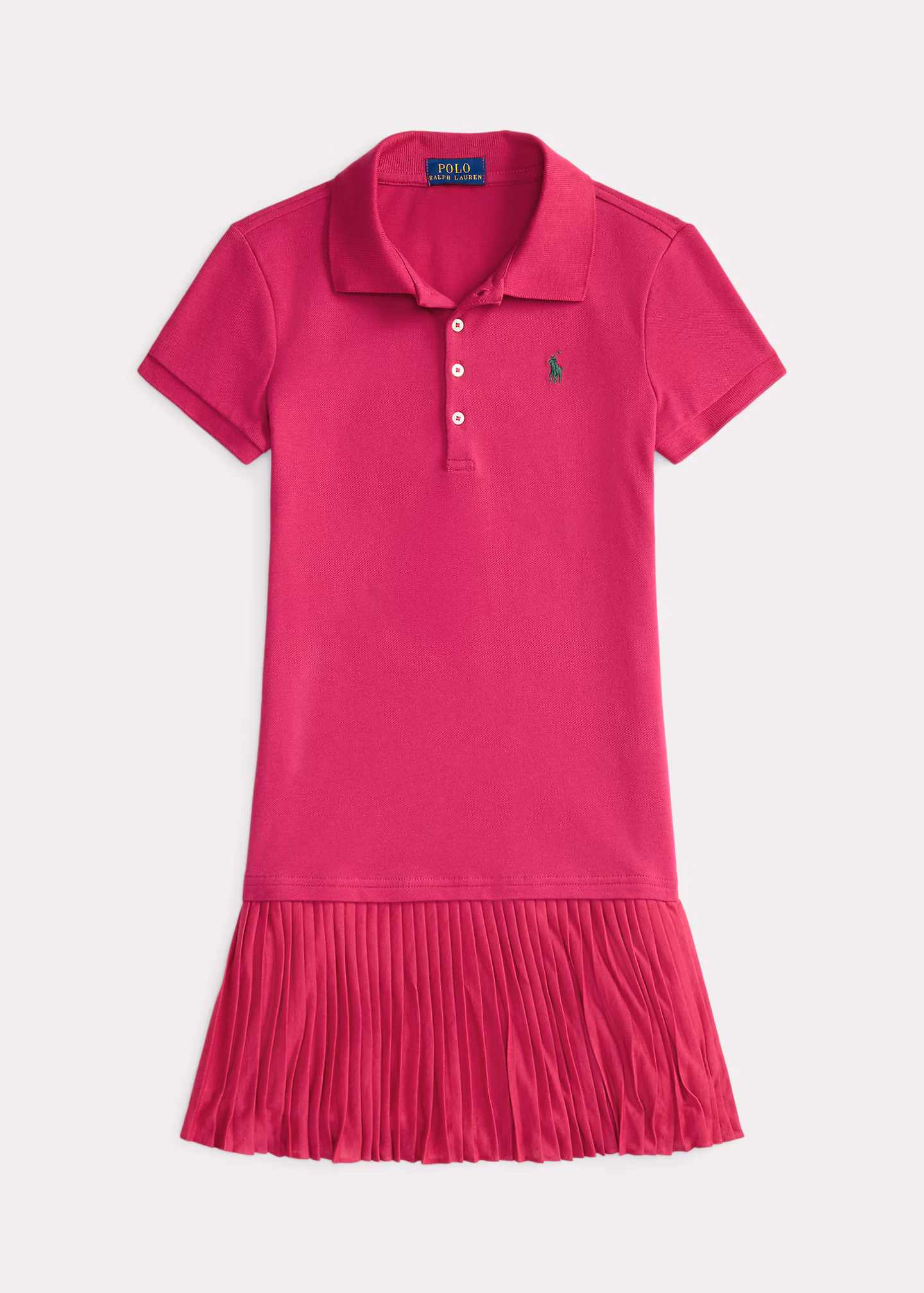 Polo-Faltenkleid aus Stretchpiqué - RALPH LAUREN OUTLET