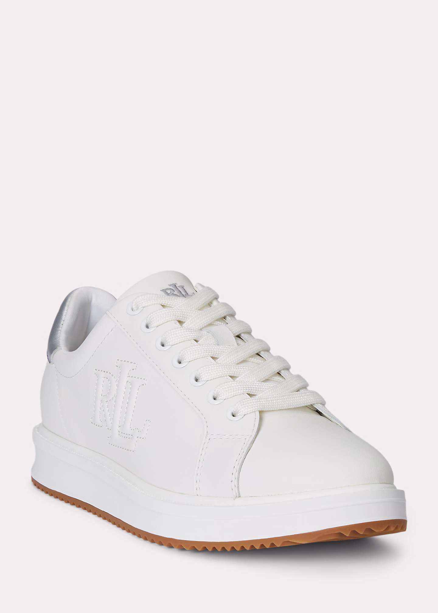 Ledersneaker Ainsley mit Metallic-Besatz - RALPH LAUREN OUTLET
