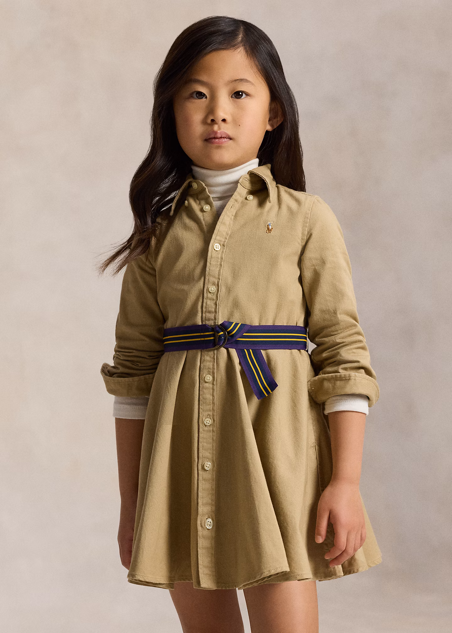 Hemdkleid aus Baumwollchino - RALPH LAUREN OUTLET