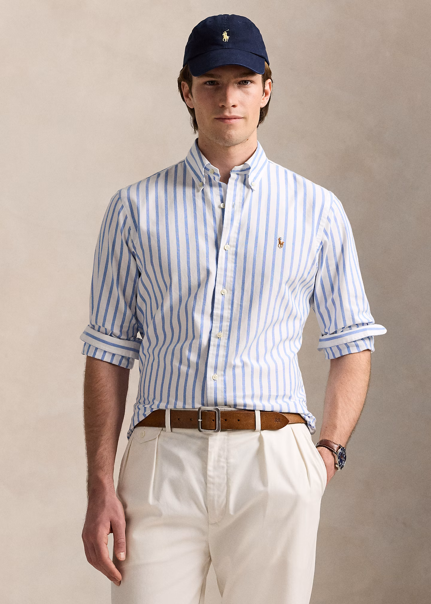 Gestreiftes Custom-Fit Oxfordhemd - RALPH LAUREN OUTLET
