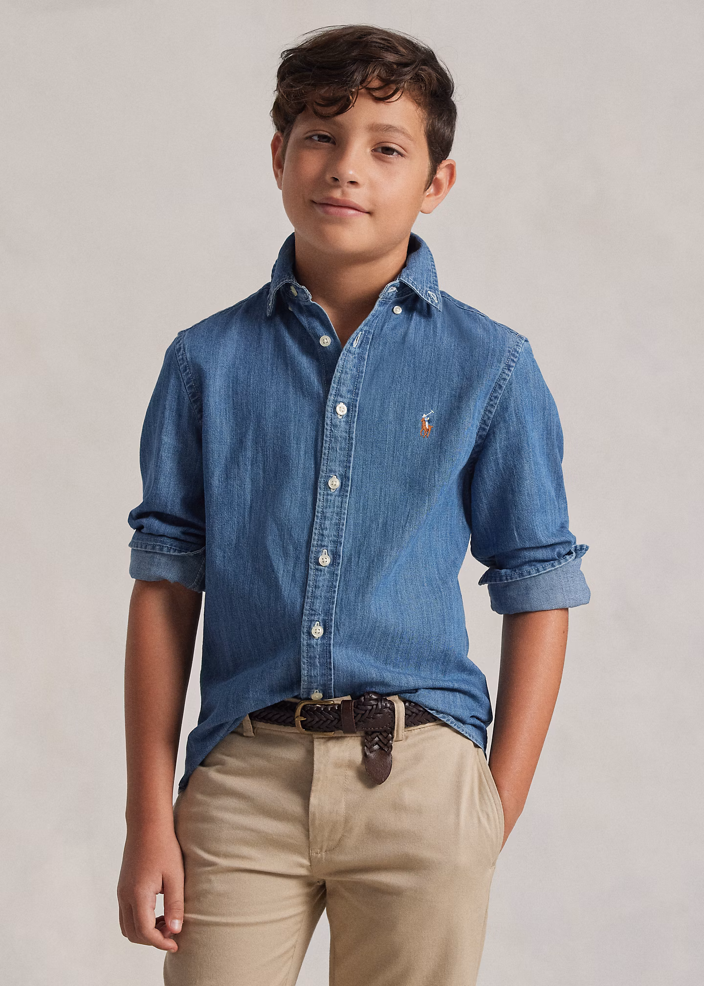 Hemd aus Baumwoll-Chambray - RALPH LAUREN OUTLET