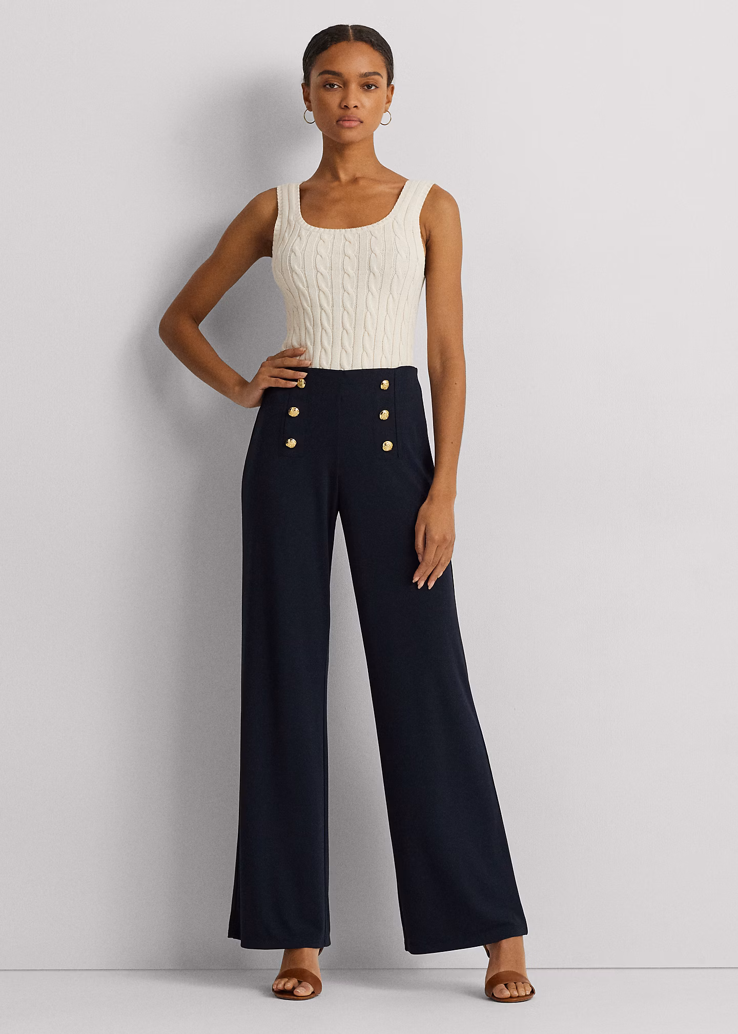 Stretch-Hose mit weitem Bein - RALPH LAUREN OUTLET
