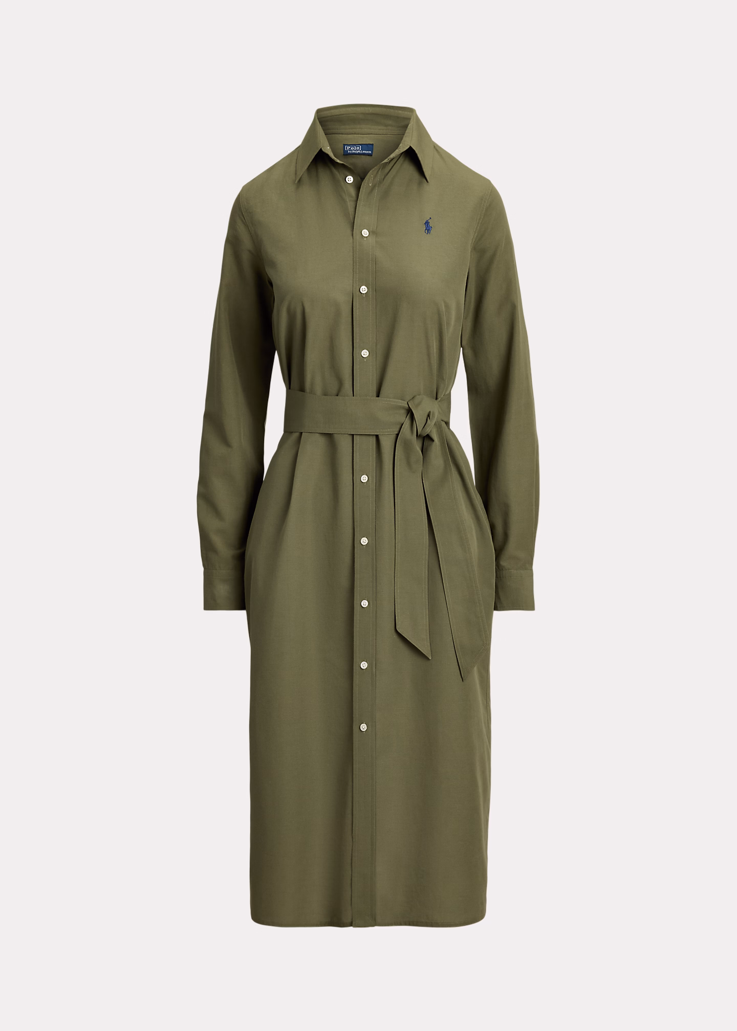 Baumwoll-Leinen-Hemdkleid mit Gürtel - RALPH LAUREN OUTLET