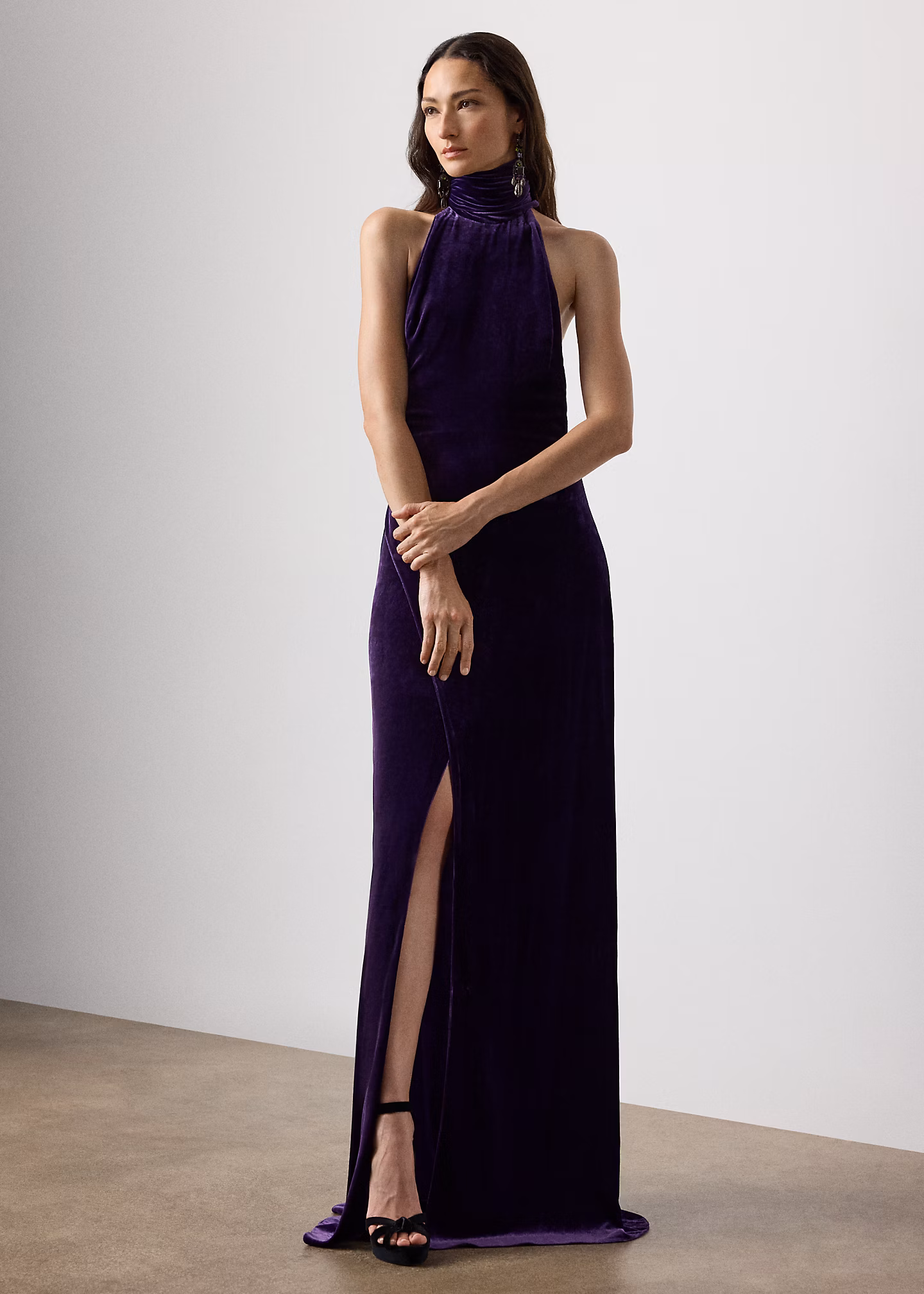 Abendkleid Tatum aus Stretchsamt - RALPH LAUREN OUTLET